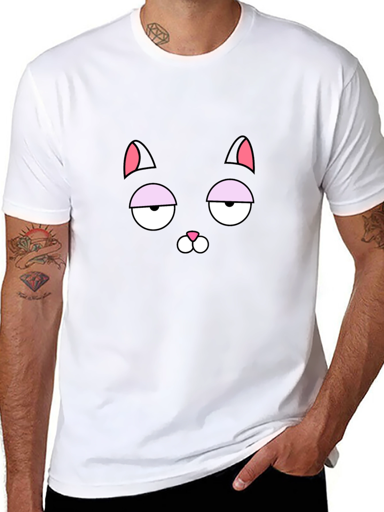 Sarcastic Black Cat Graphic Tee - Unisex