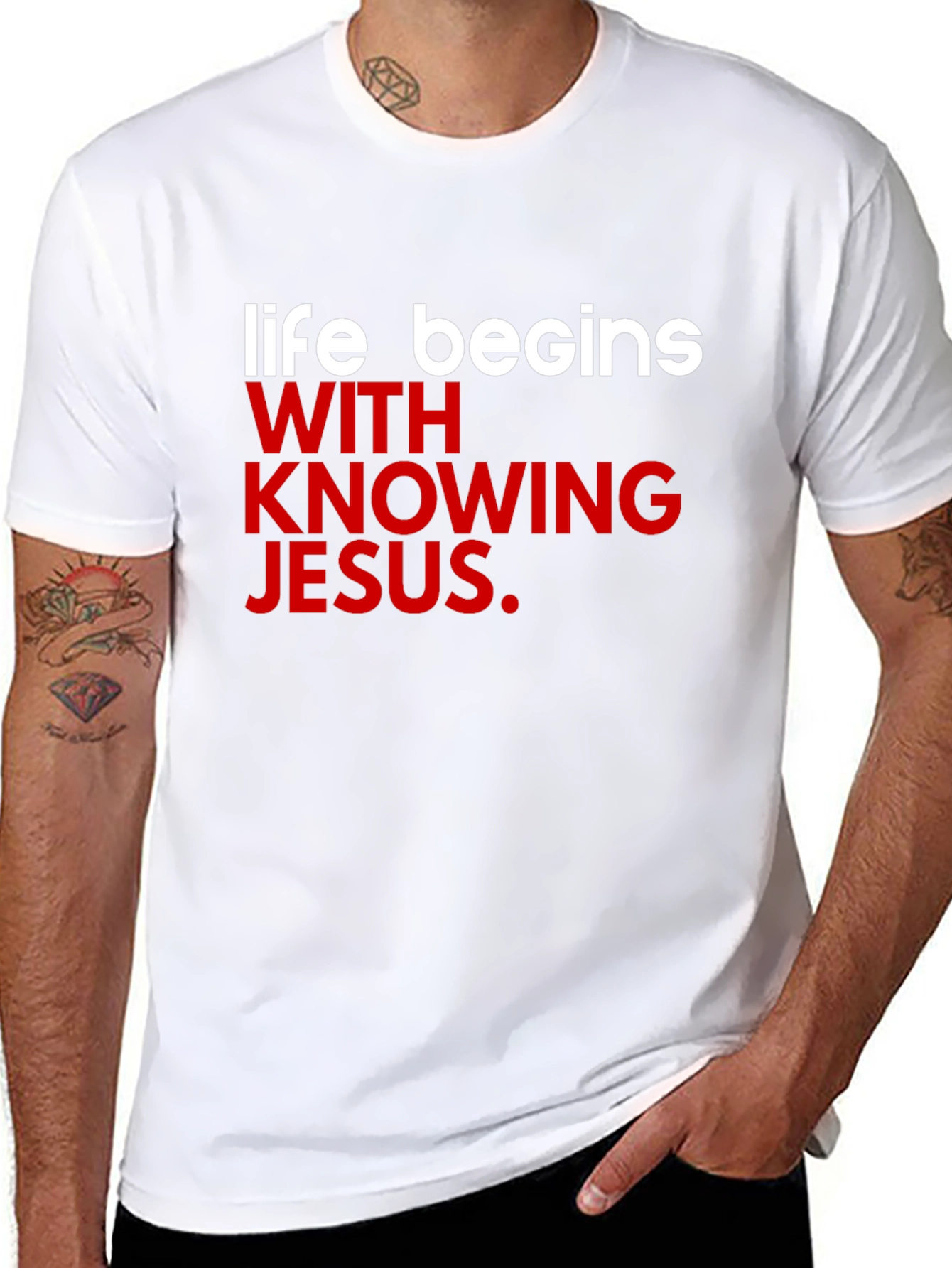 Life Begins With Knowing Jesus T-Shirt