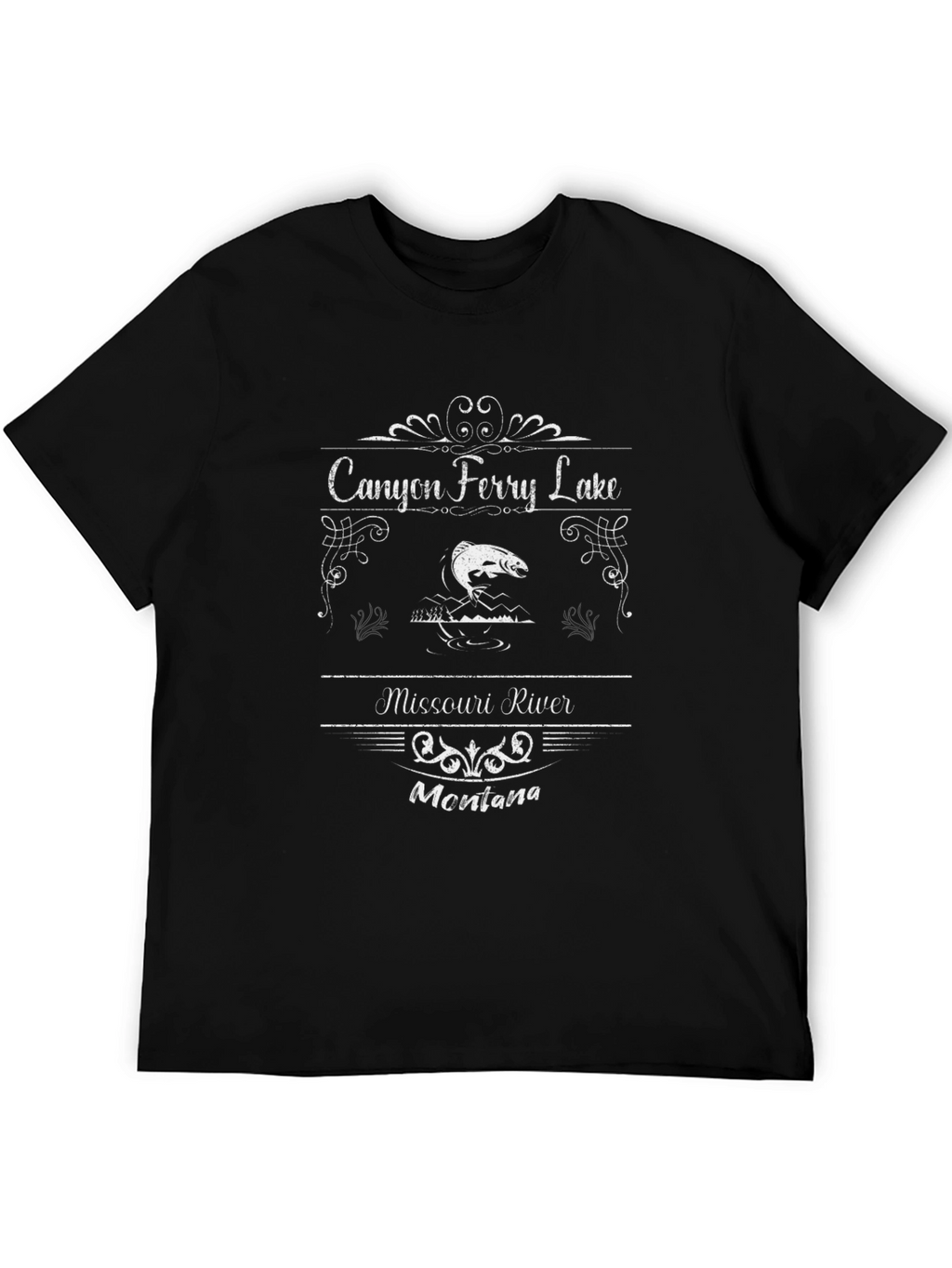 Canyon Ferry Lake Montana Black T-Shirt