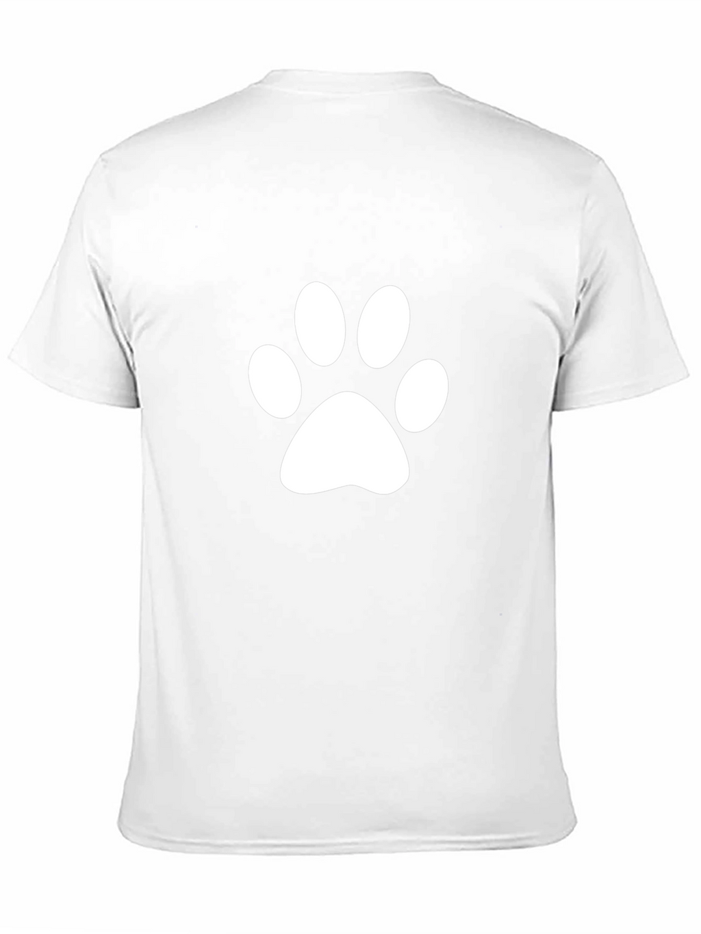 Paw Print T-Shirt - Casual Black Tee