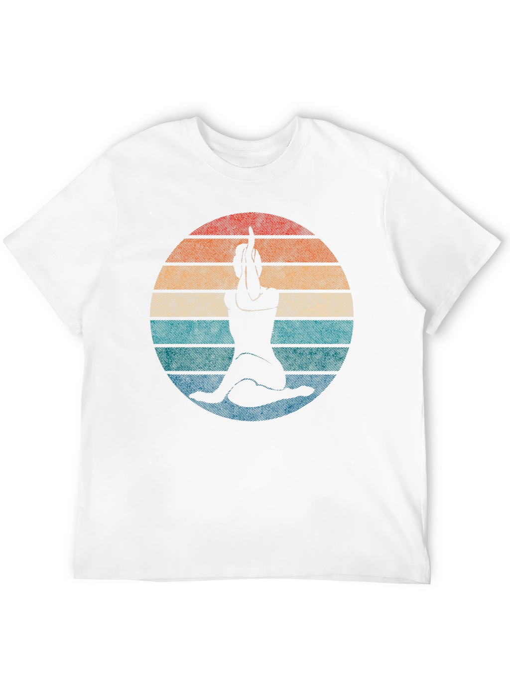 Yoga Pose Retro Sunset Graphic Tee