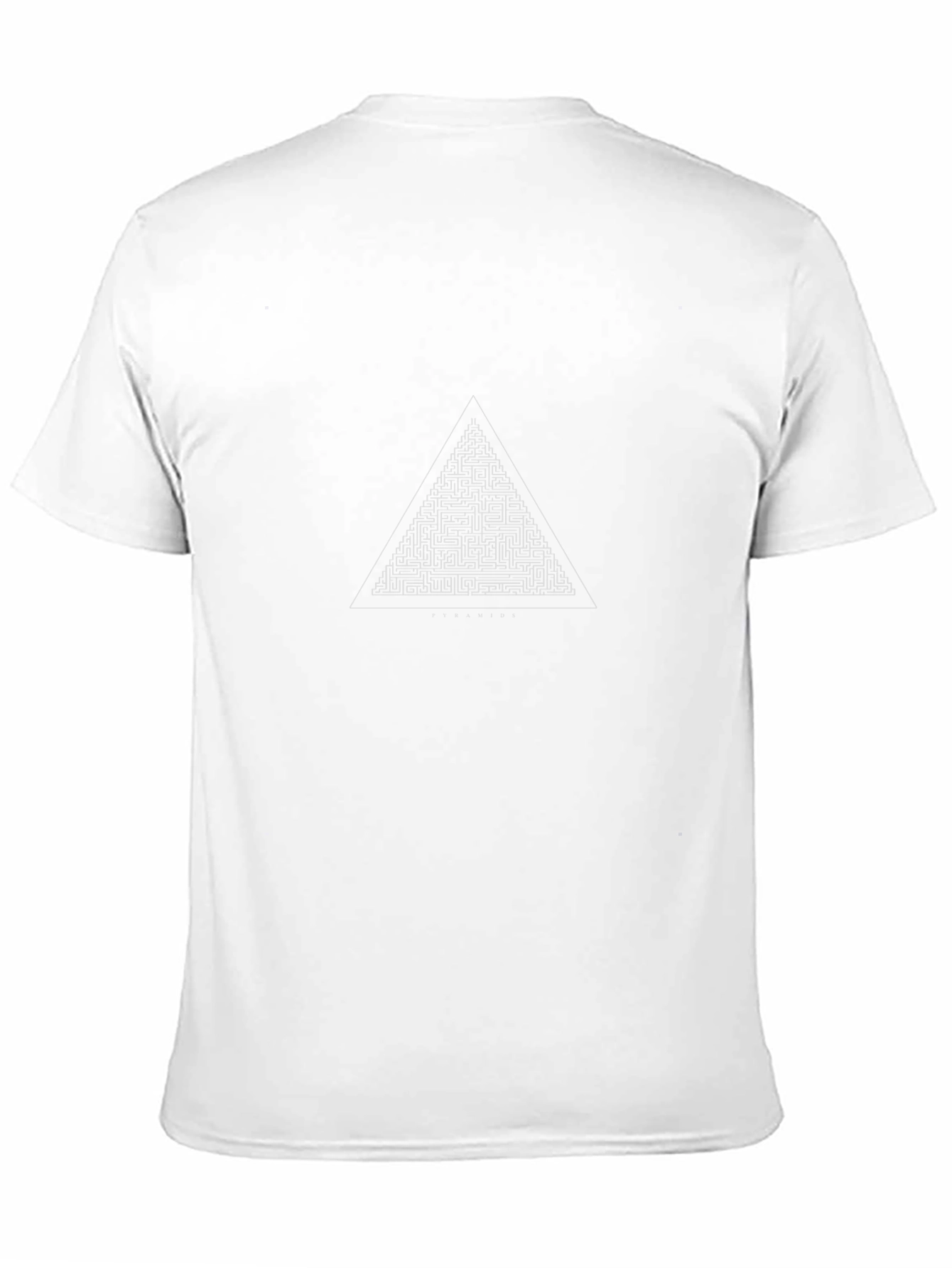 Geometric Maze Design Black T-Shirt