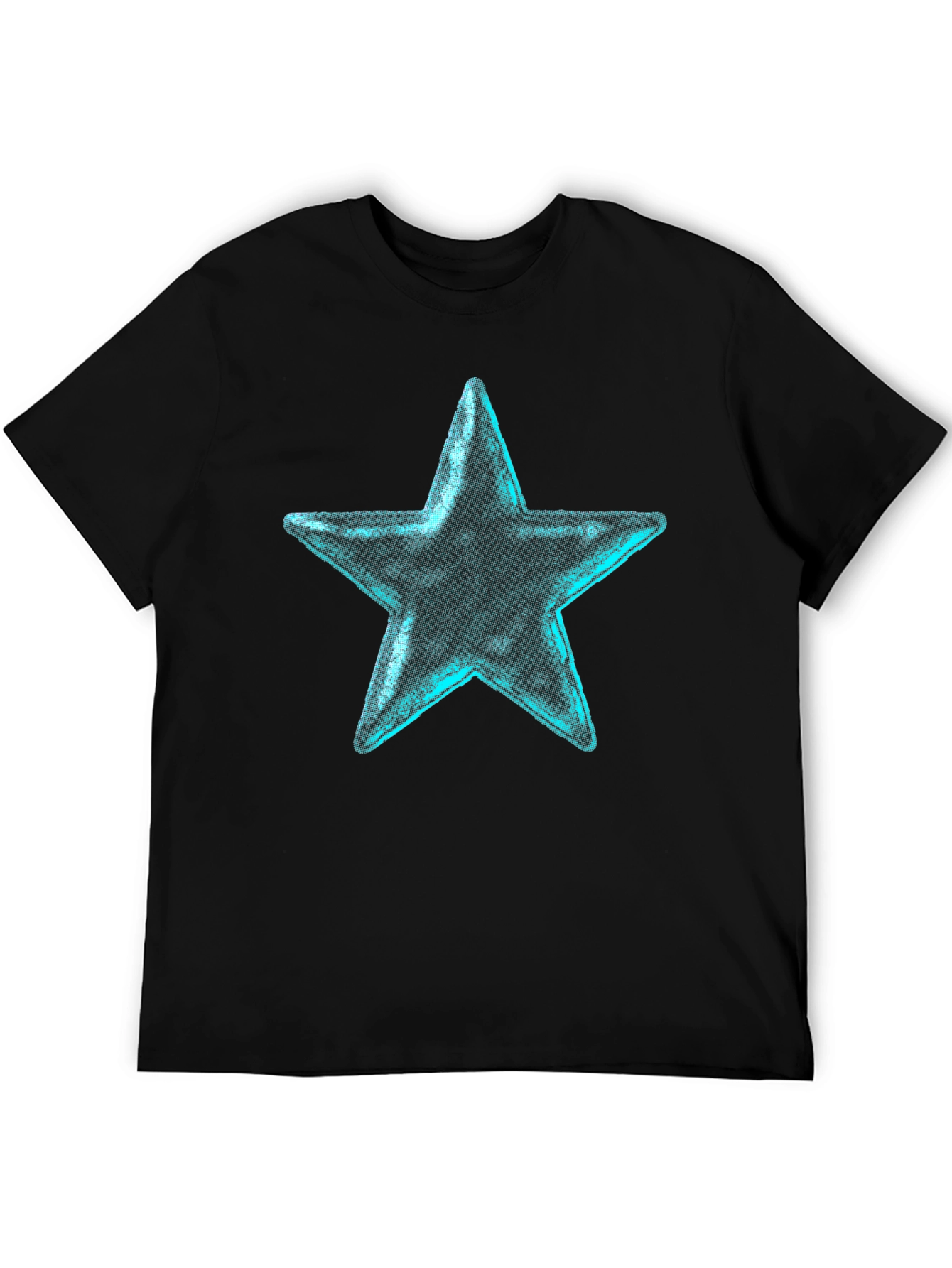 Star Graphic Print Black T-Shirt
