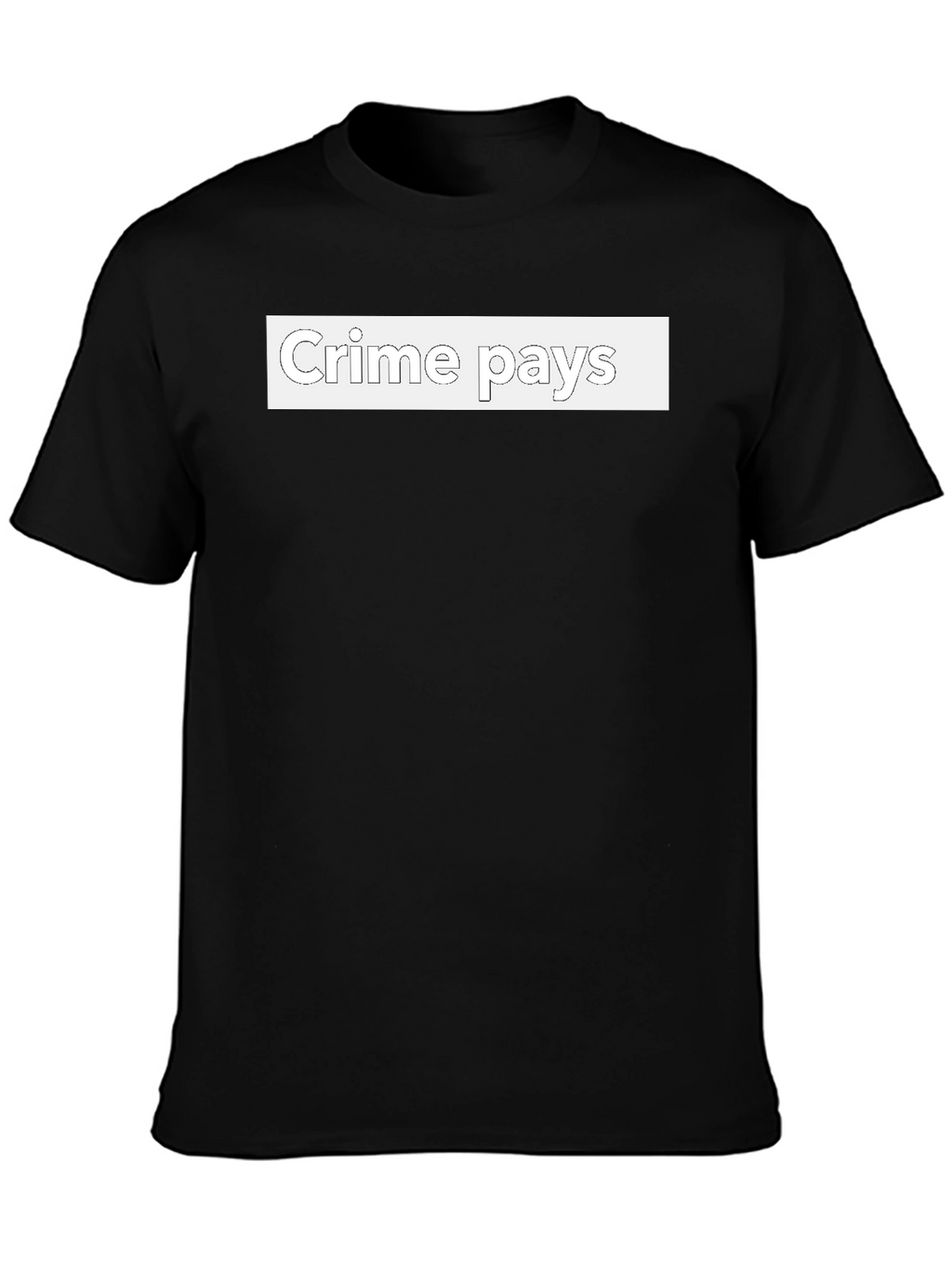 Crime Pays Graphic Tee - Edgy Streetwear T-Shirt
