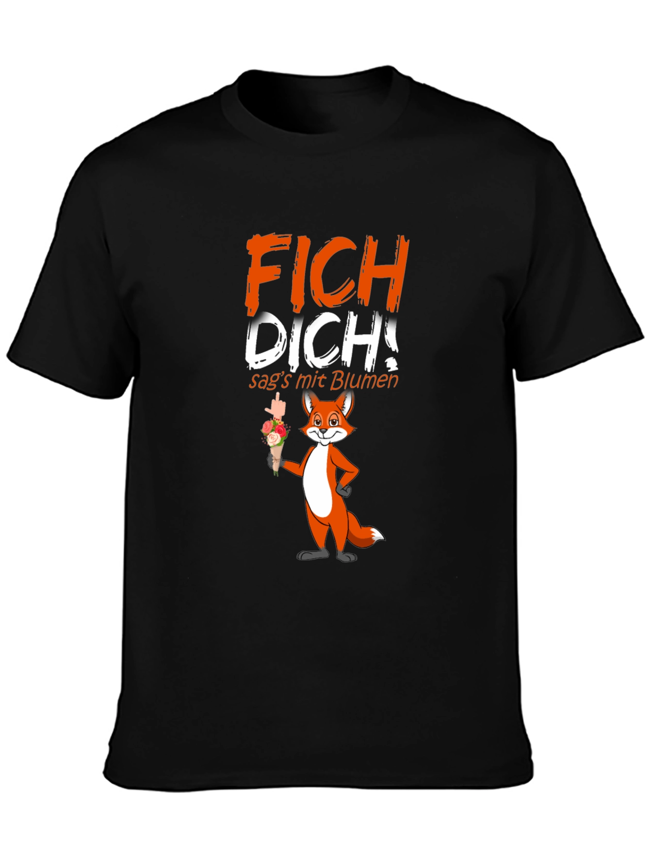 FICH DICH! Fox Graphic T-Shirt - Funny Offensive Humor