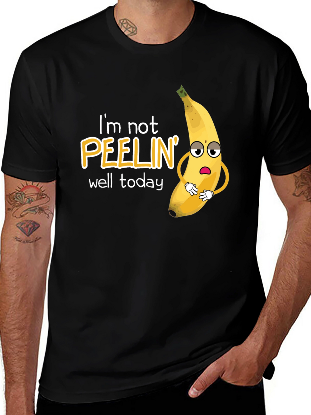 Funny Banana Pun T-Shirt - Im Not Peelin Well