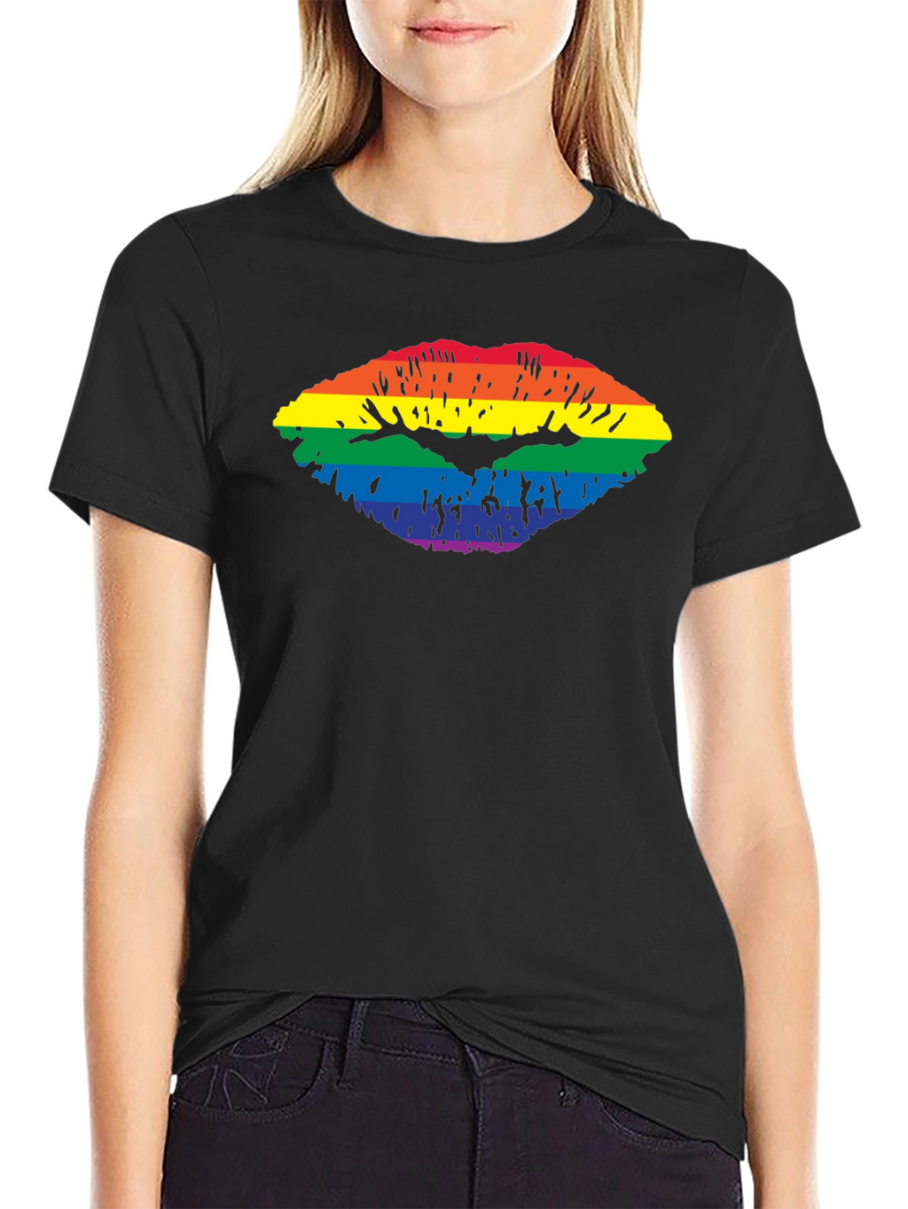Rainbow Lips Graphic T-Shirt - Pride Apparel