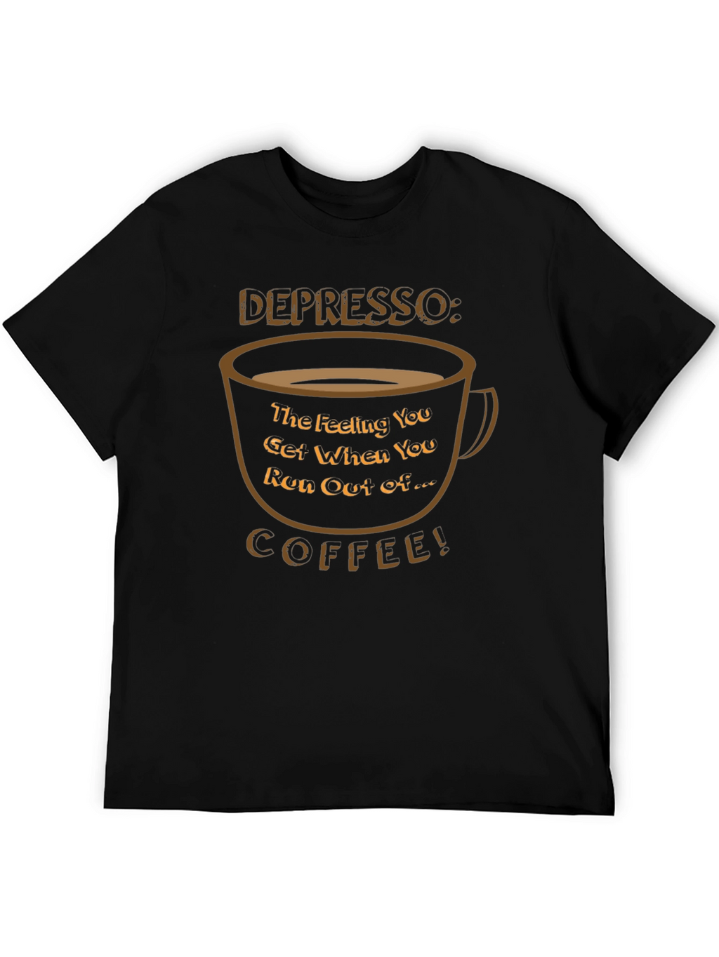 Depresso Coffee T-Shirt - Funny Caffeine Lover Tee