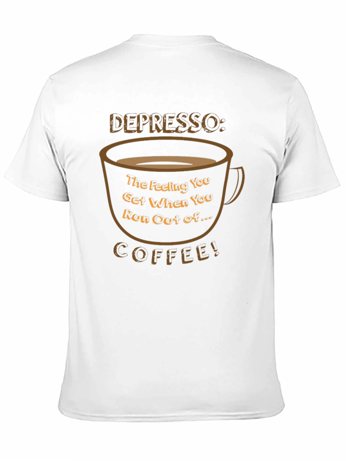 Depresso Coffee T-Shirt - Funny Caffeine Lover Tee