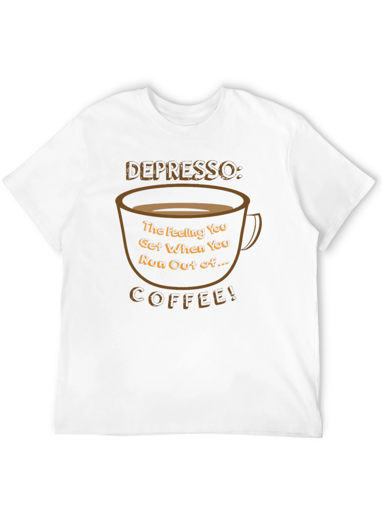 Depresso Coffee T-Shirt - Funny Caffeine Lover Tee