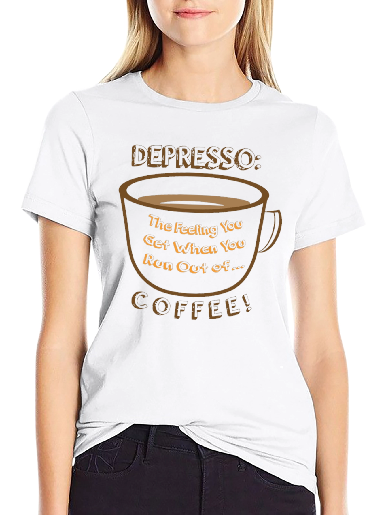 Depresso Coffee T-Shirt - Funny Caffeine Lover Tee