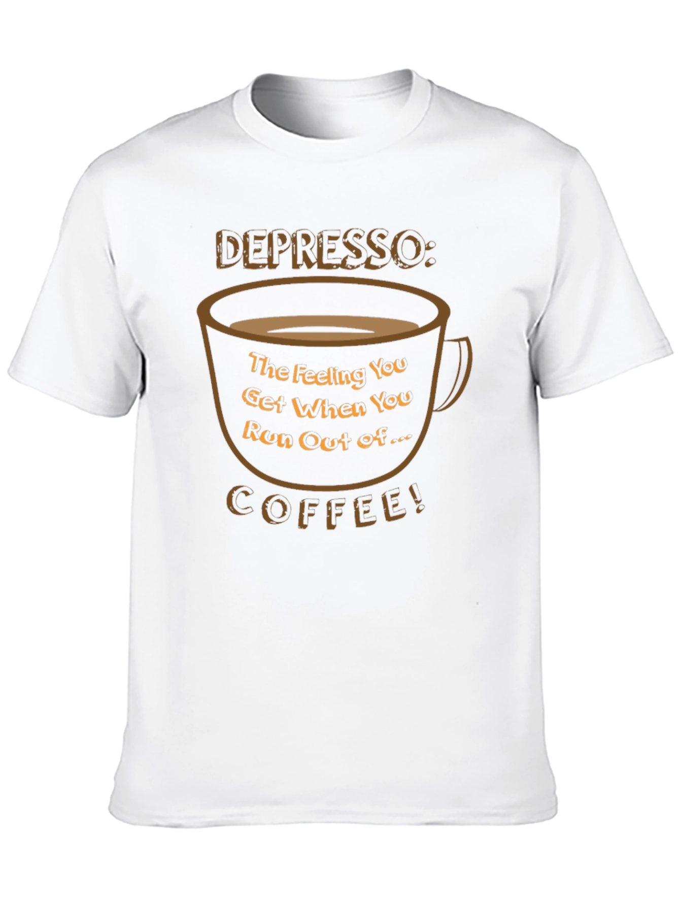 Depresso Coffee T-Shirt - Funny Caffeine Lover Tee