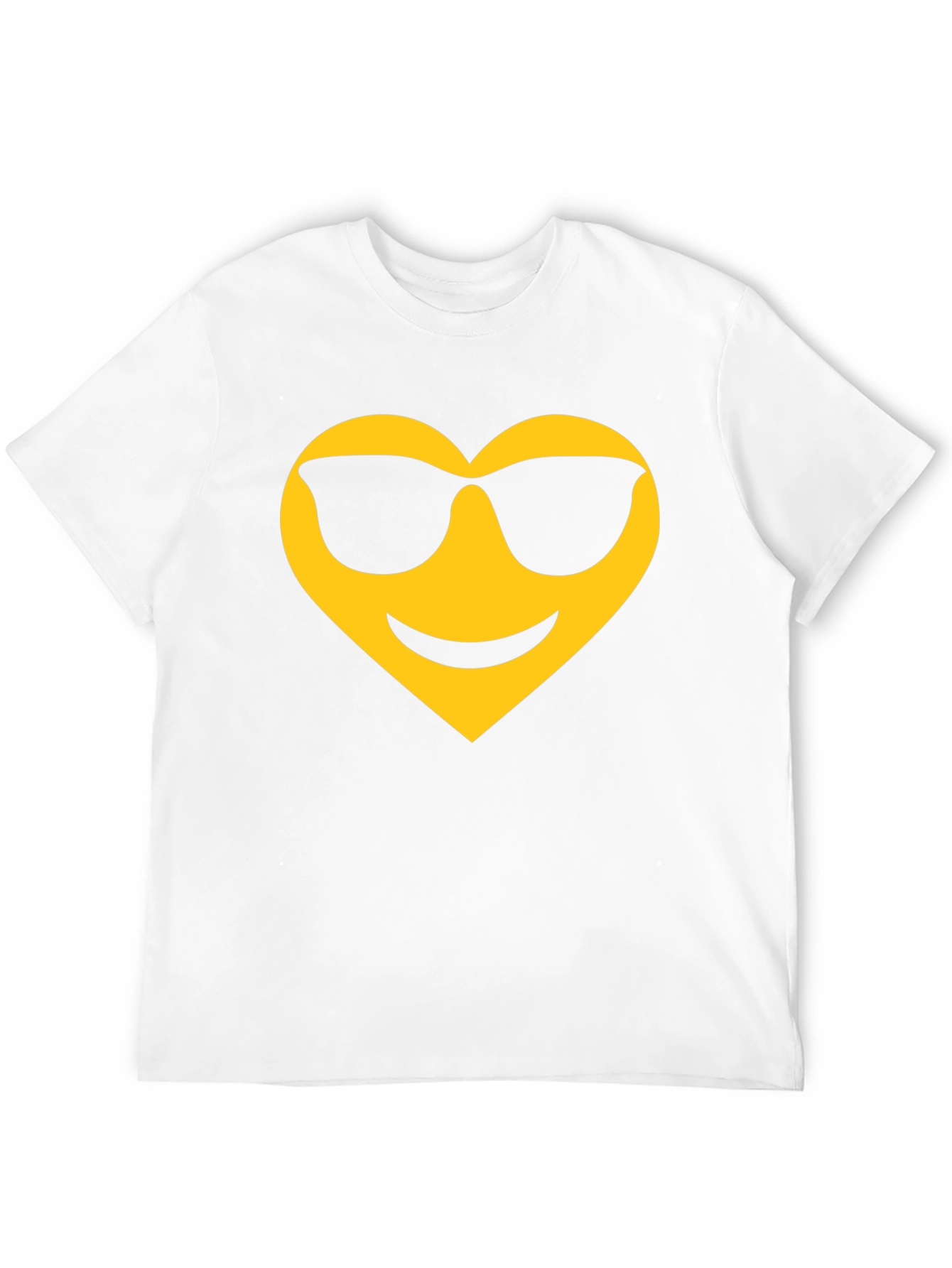 Cool Heart Emoji Black T-Shirt