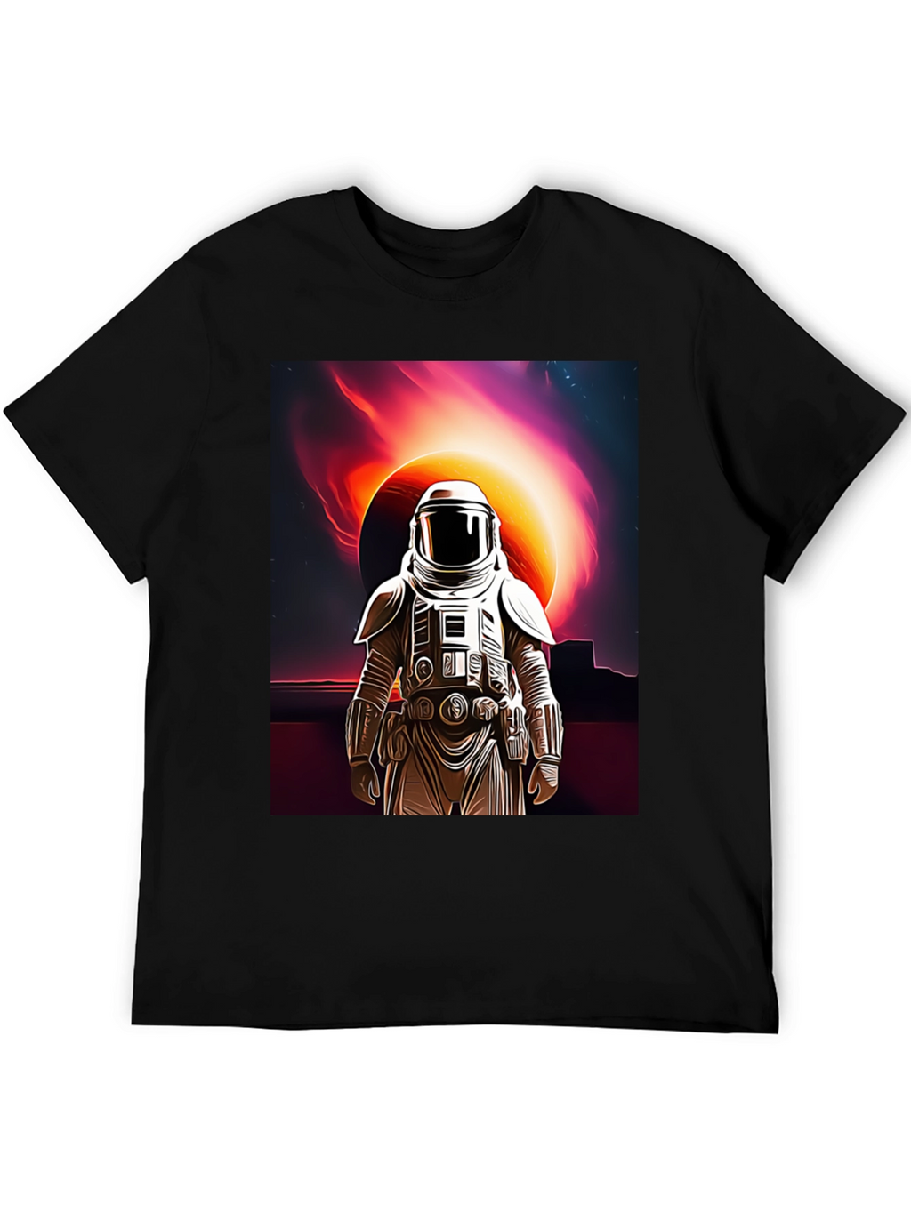 Astronaut Space Black T-Shirt