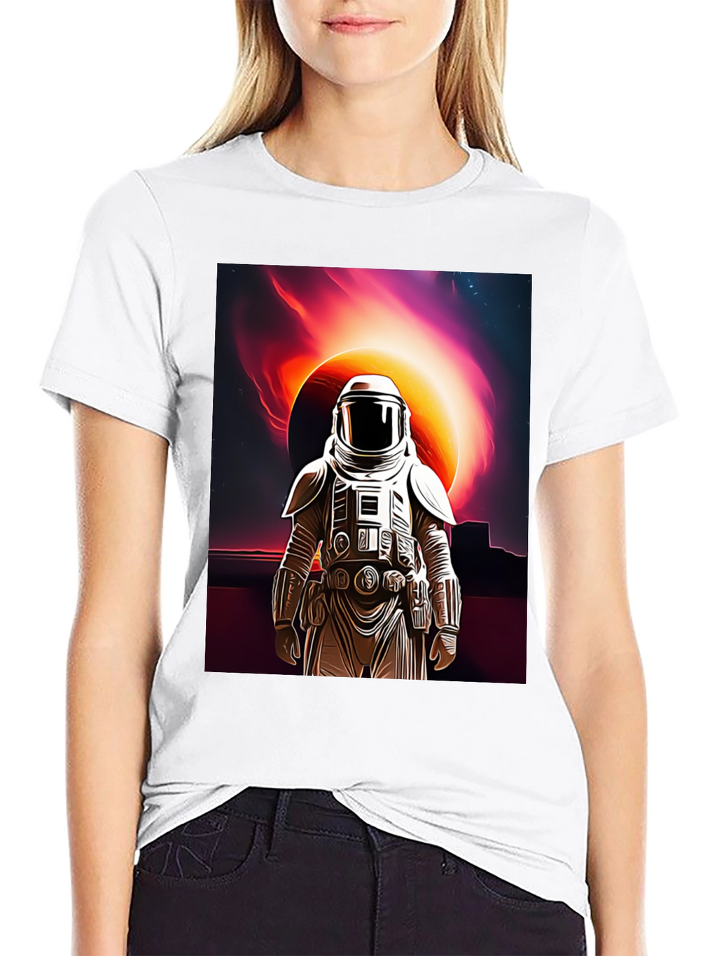 Astronaut Space Black T-Shirt