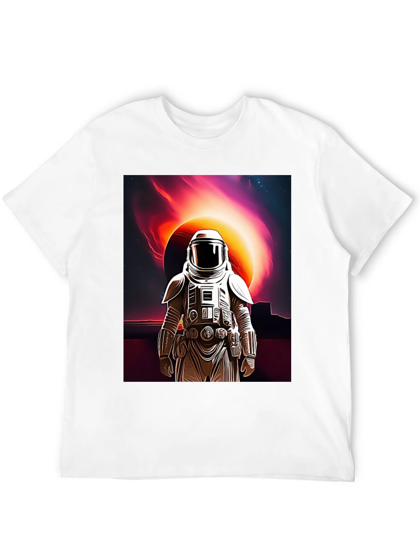 Astronaut Space Black T-Shirt