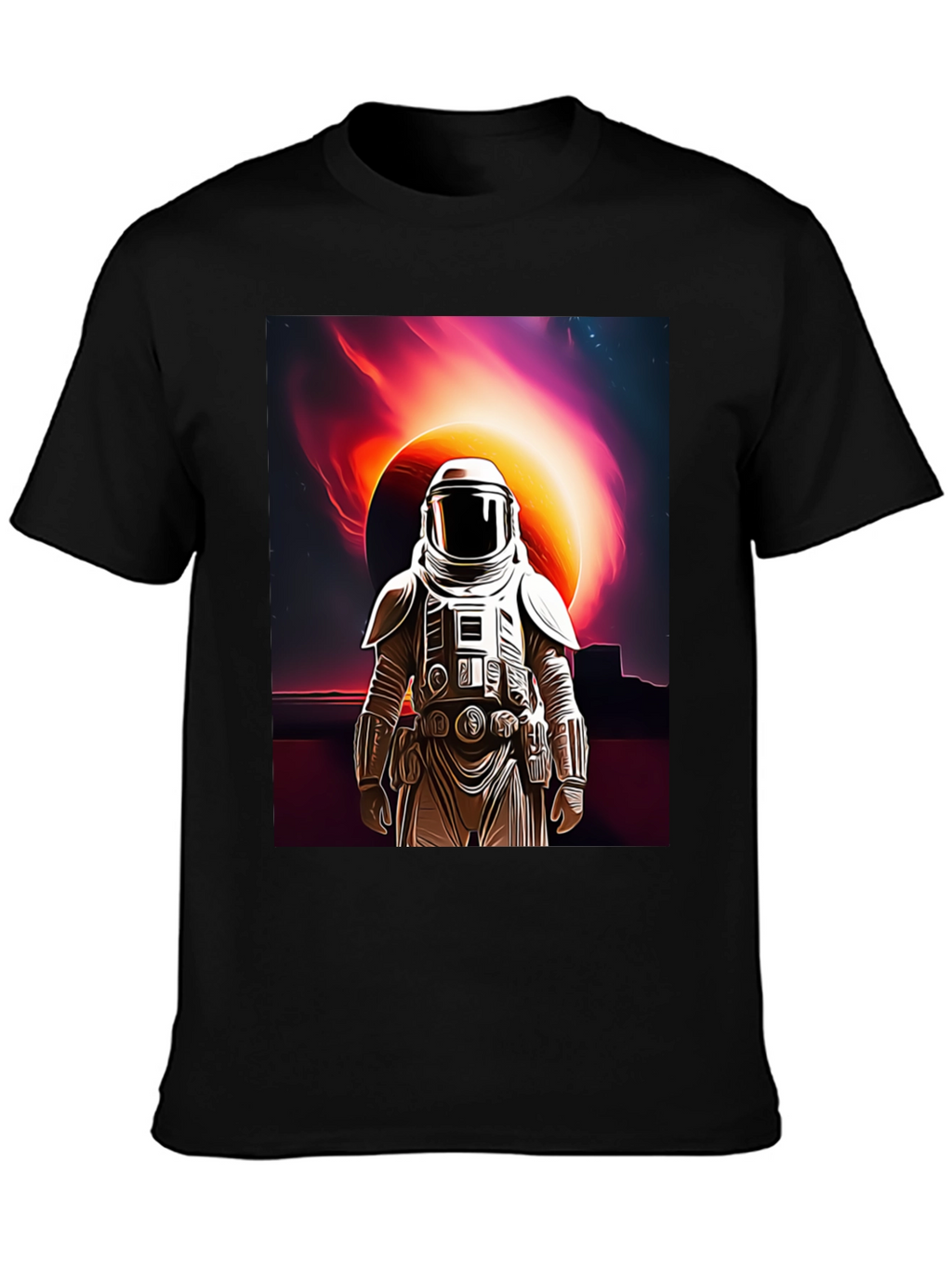 Astronaut Space Black T-Shirt