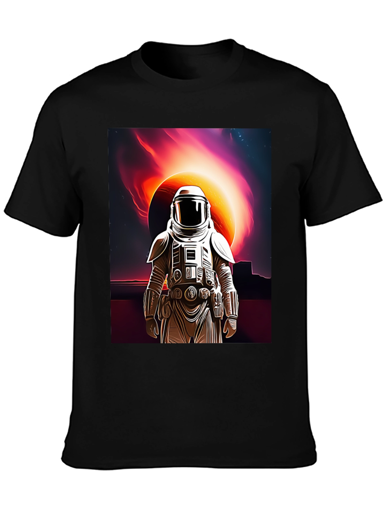 Astronaut Space Black T-Shirt