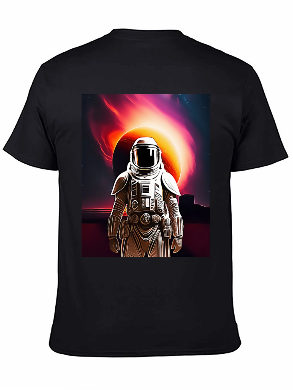 Astronaut Space Black T-Shirt