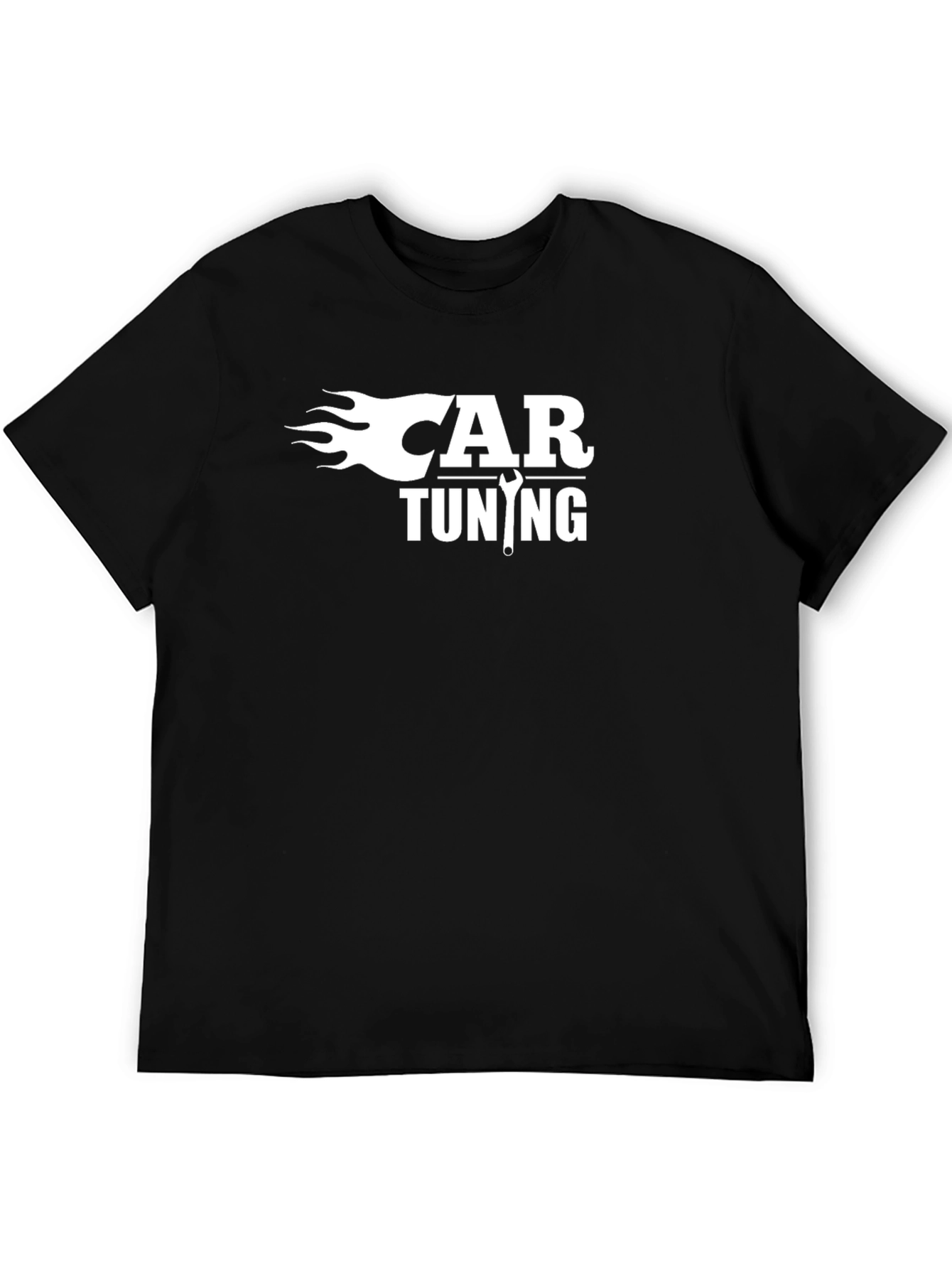 Car Tuning Graphic Tee - Black Cotton T-Shirt
