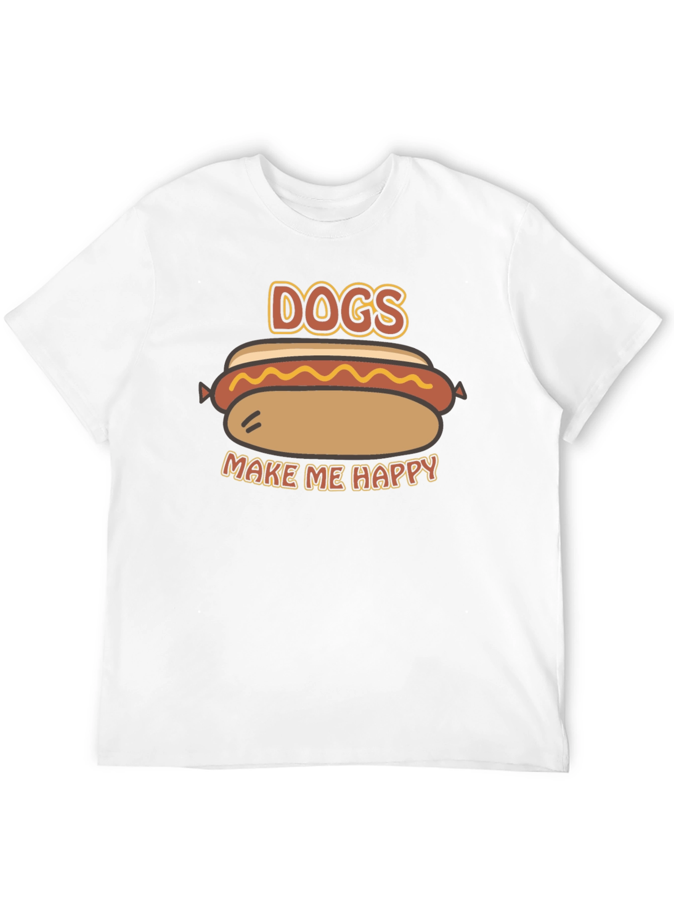 Dogs Make Me Happy Graphic T-Shirt