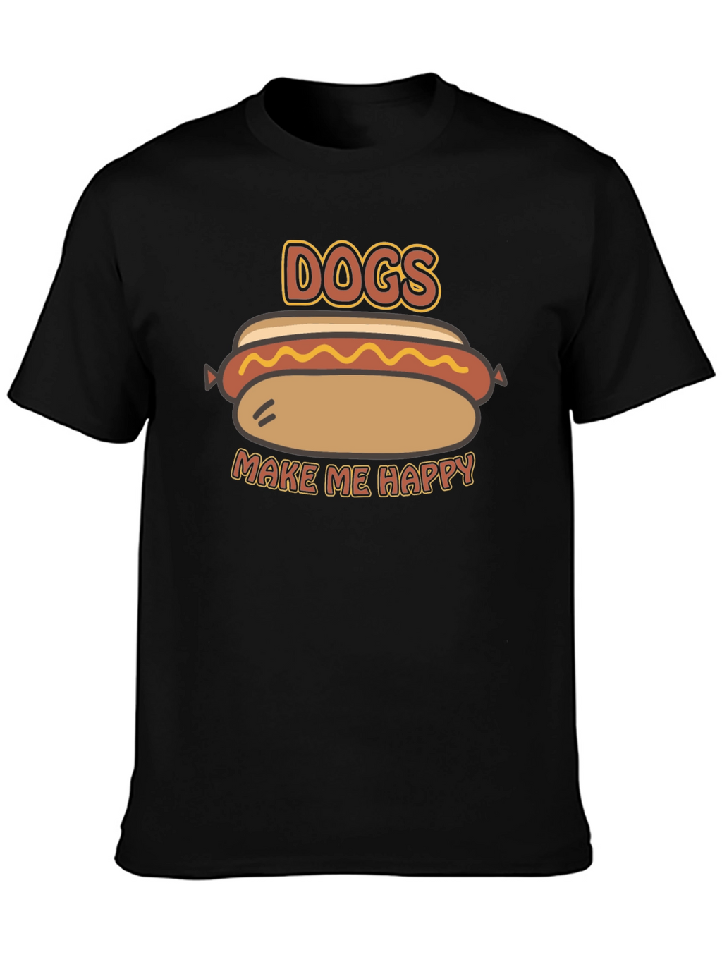 Dogs Make Me Happy Graphic T-Shirt
