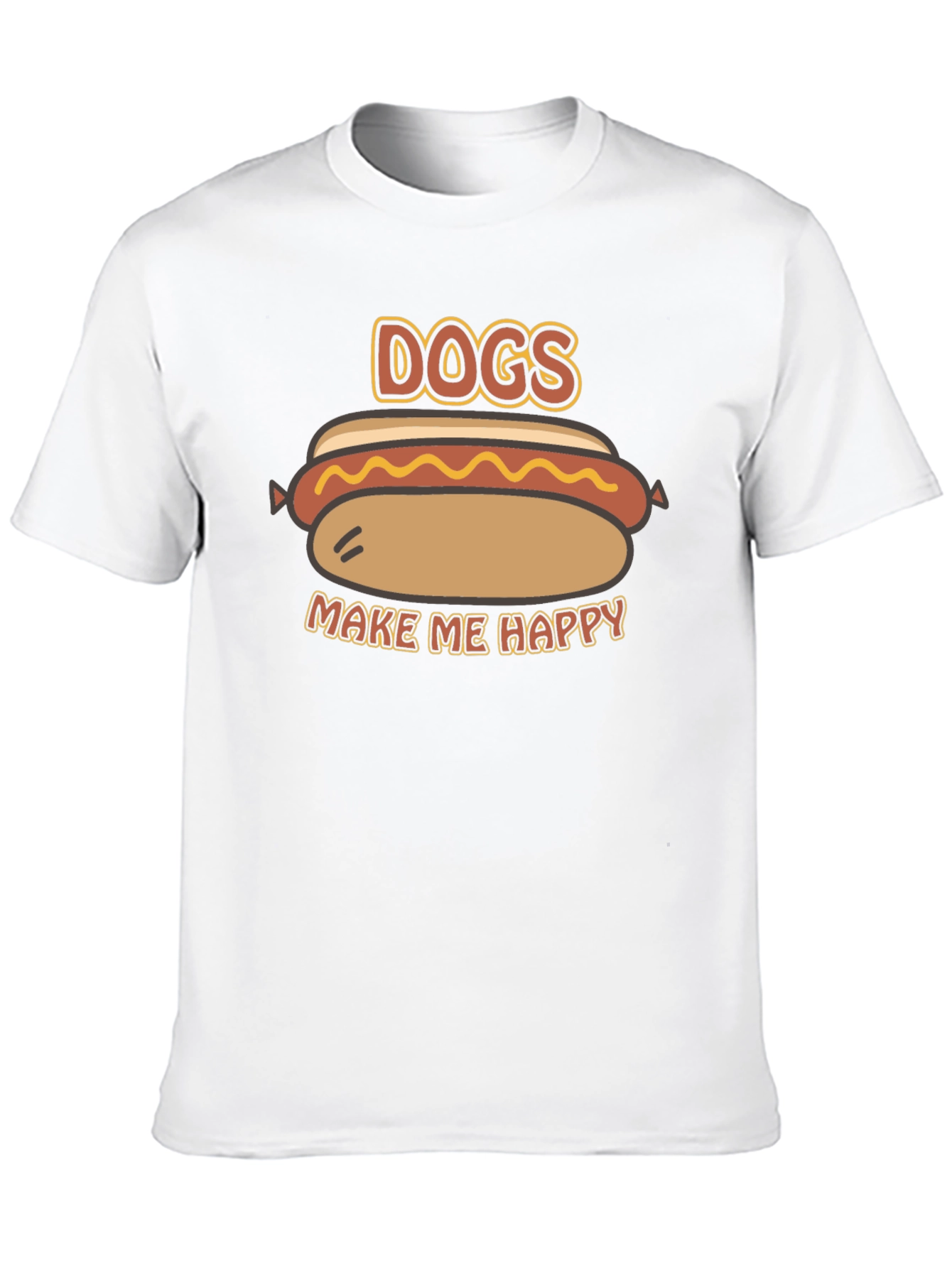 Dogs Make Me Happy Graphic T-Shirt