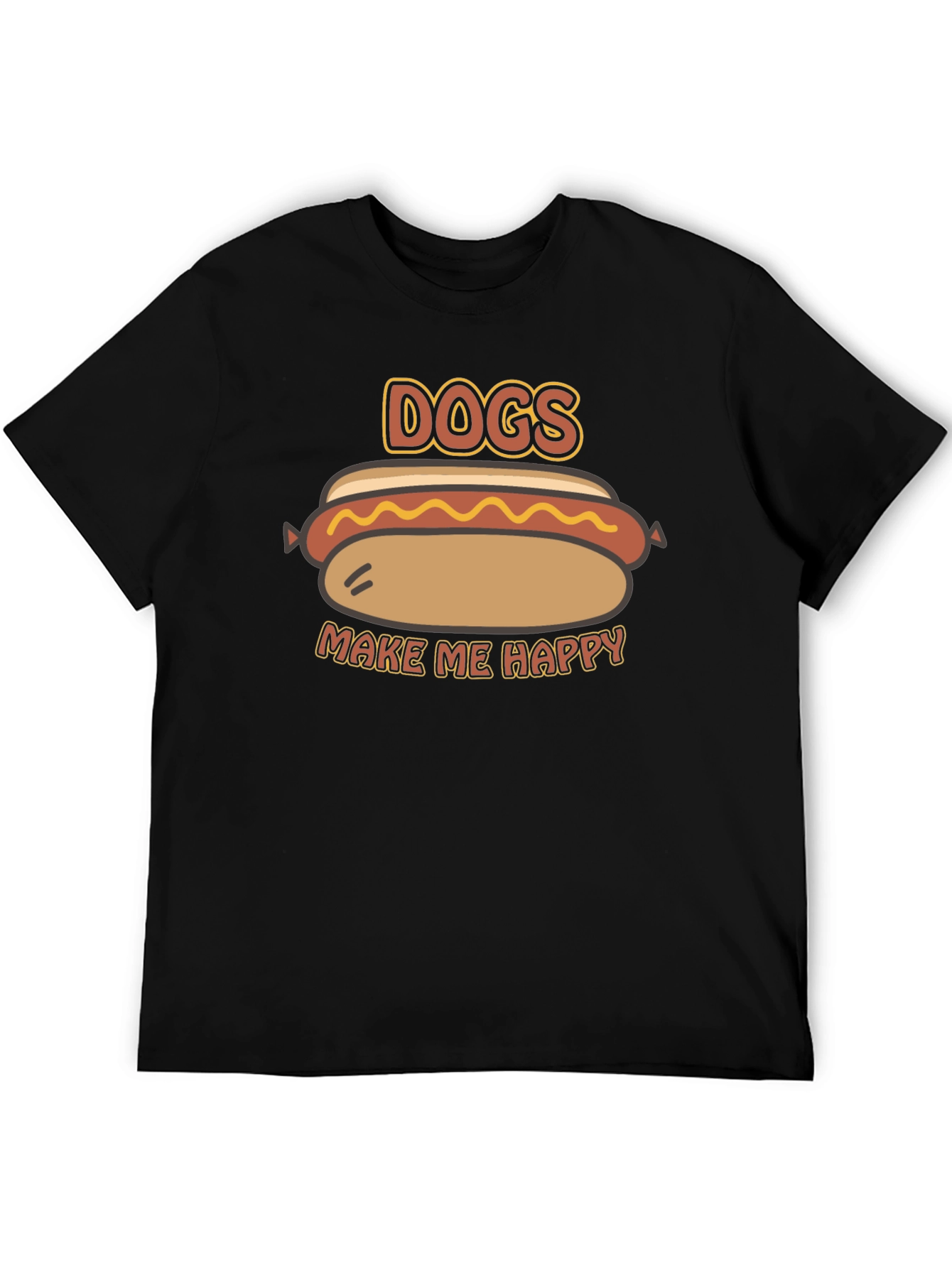 Dogs Make Me Happy Graphic T-Shirt