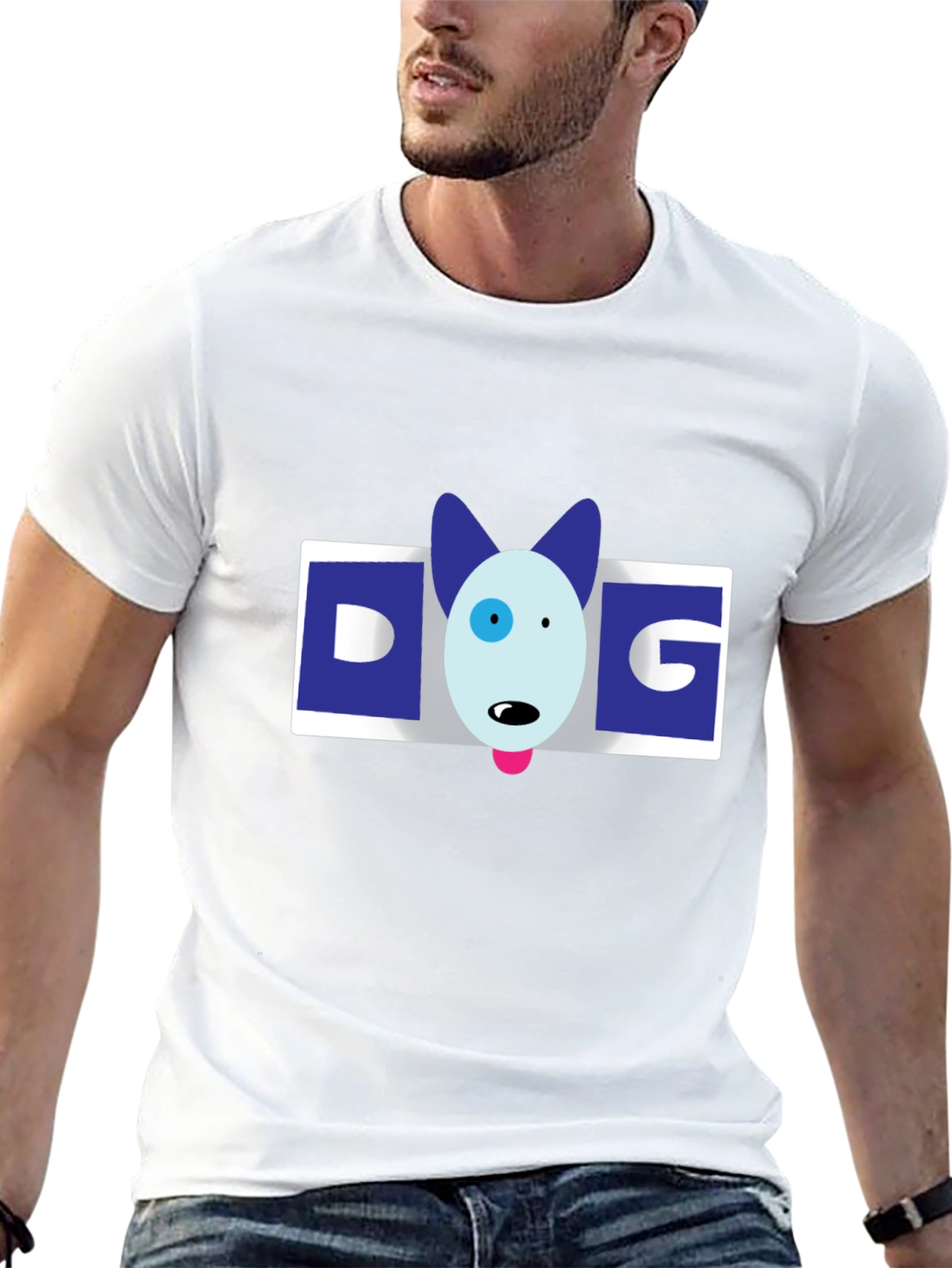 DOG Face Graphic T-Shirt – Cute Dog Lover Tee