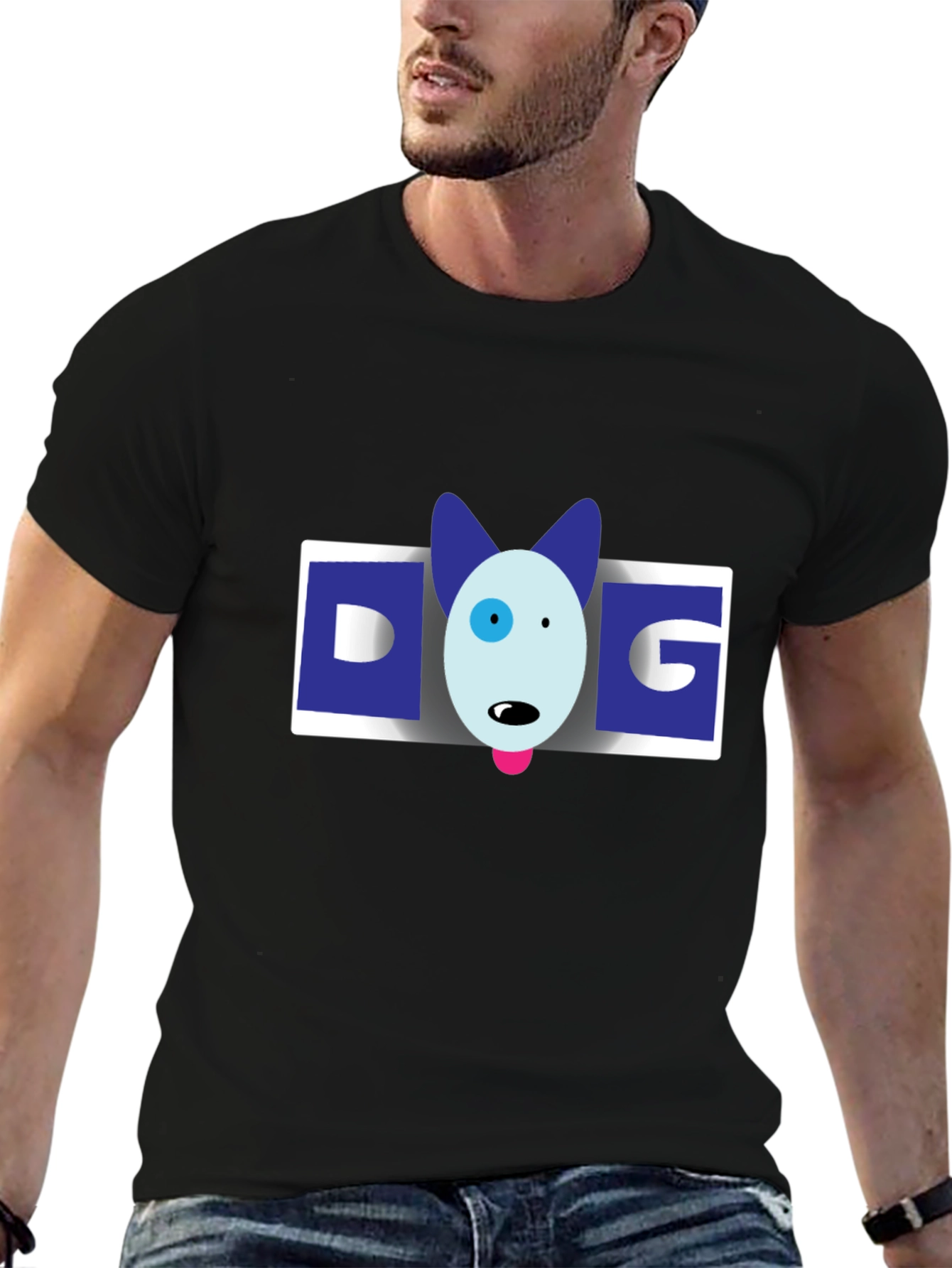 DOG Face Graphic T-Shirt – Cute Dog Lover Tee