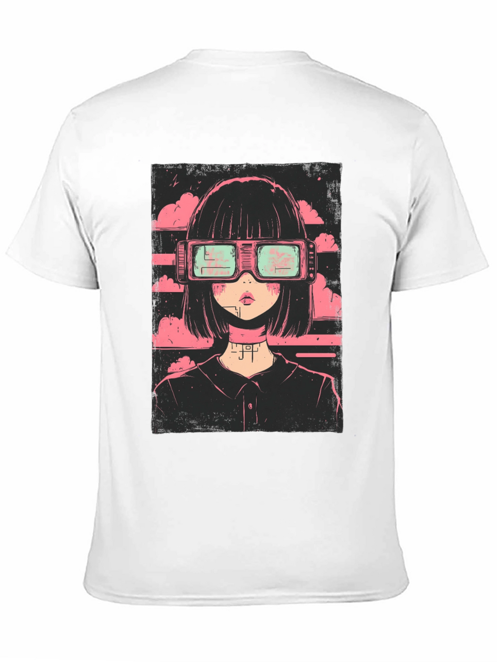 Cyberpunk Girl Black T-Shirt