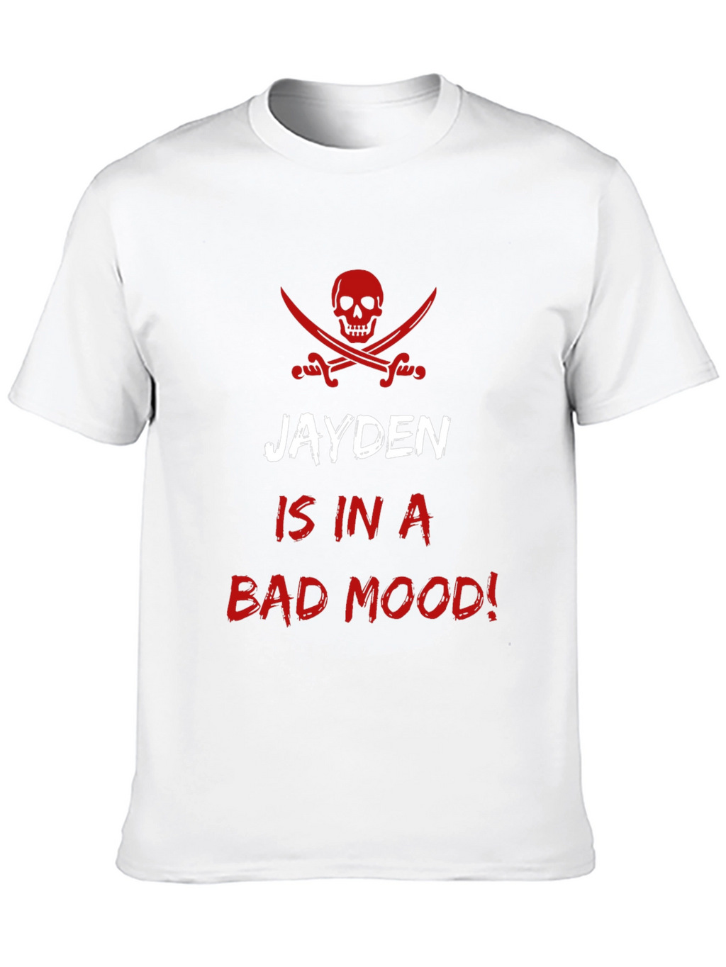 Jayden is in a Bad Mood! Pirate Skull T-Shirt