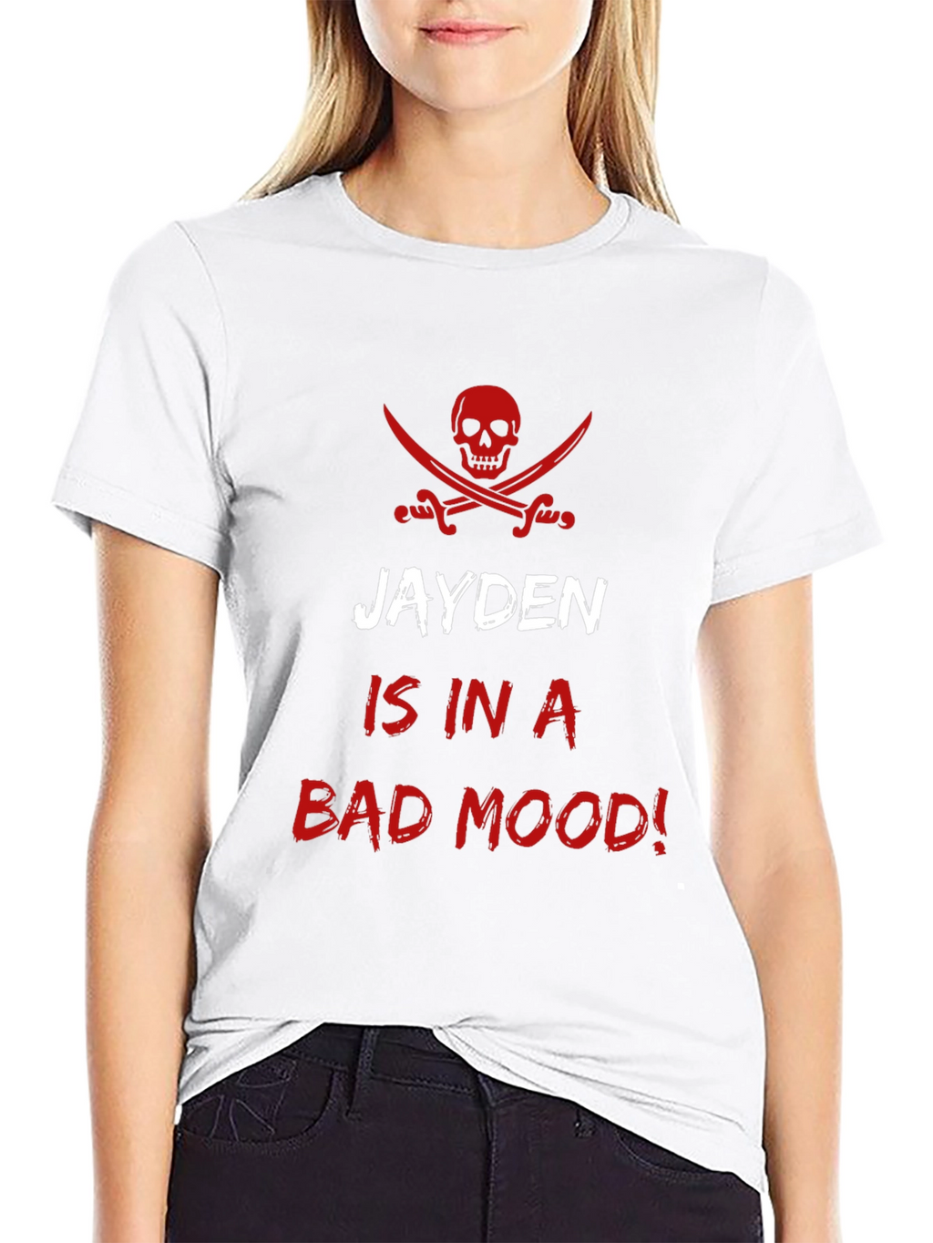 Jayden is in a Bad Mood! Pirate Skull T-Shirt