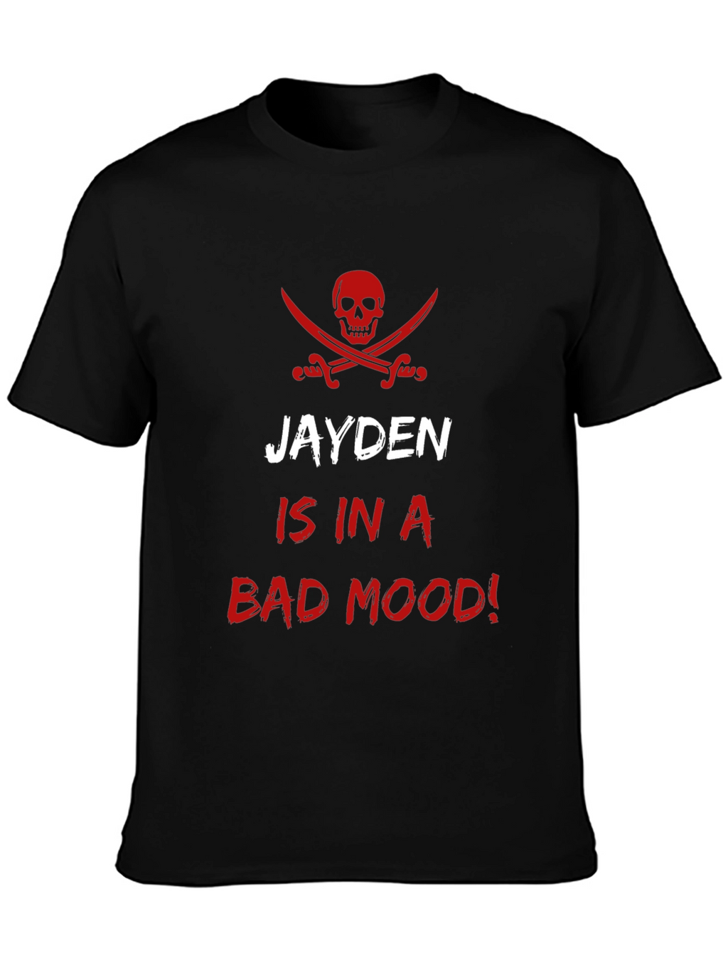 Jayden is in a Bad Mood! Pirate Skull T-Shirt
