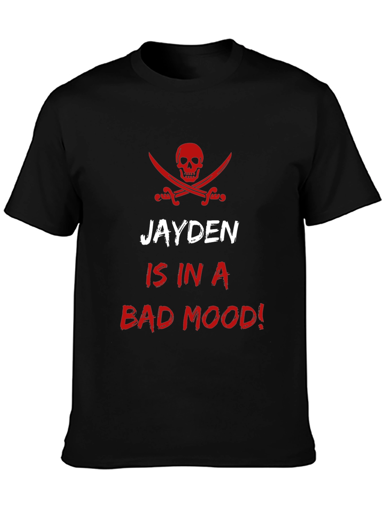 Jayden is in a Bad Mood! Pirate Skull T-Shirt