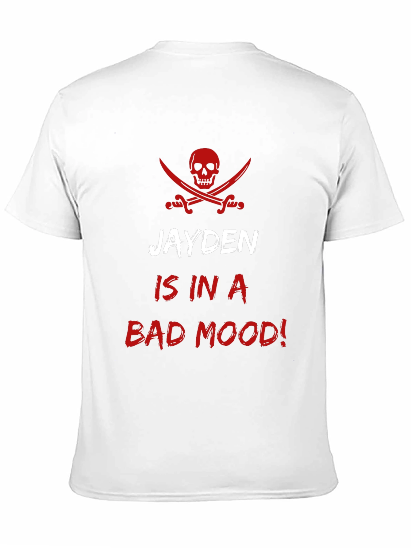 Jayden is in a Bad Mood! Pirate Skull T-Shirt