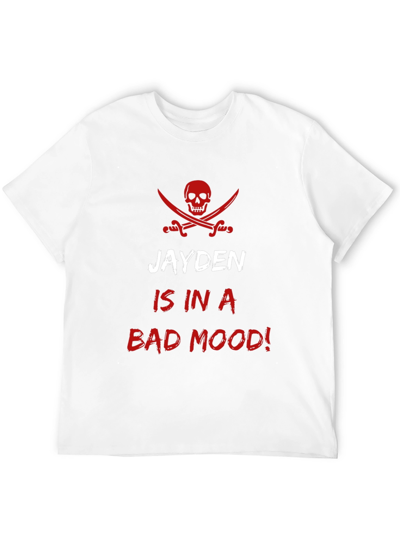 Jayden is in a Bad Mood! Pirate Skull T-Shirt