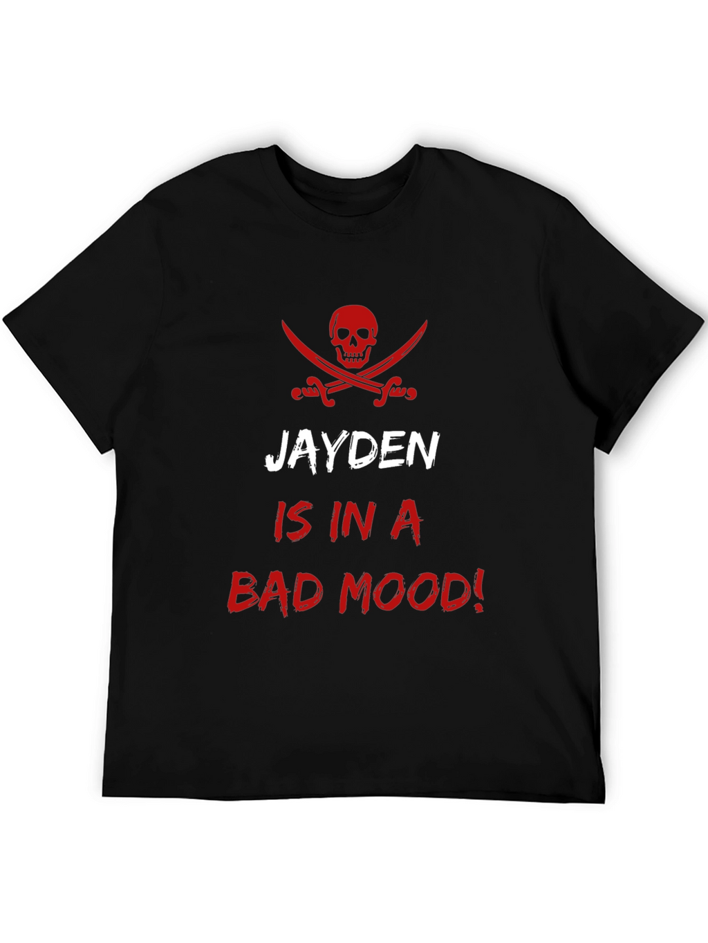 Jayden is in a Bad Mood! Pirate Skull T-Shirt