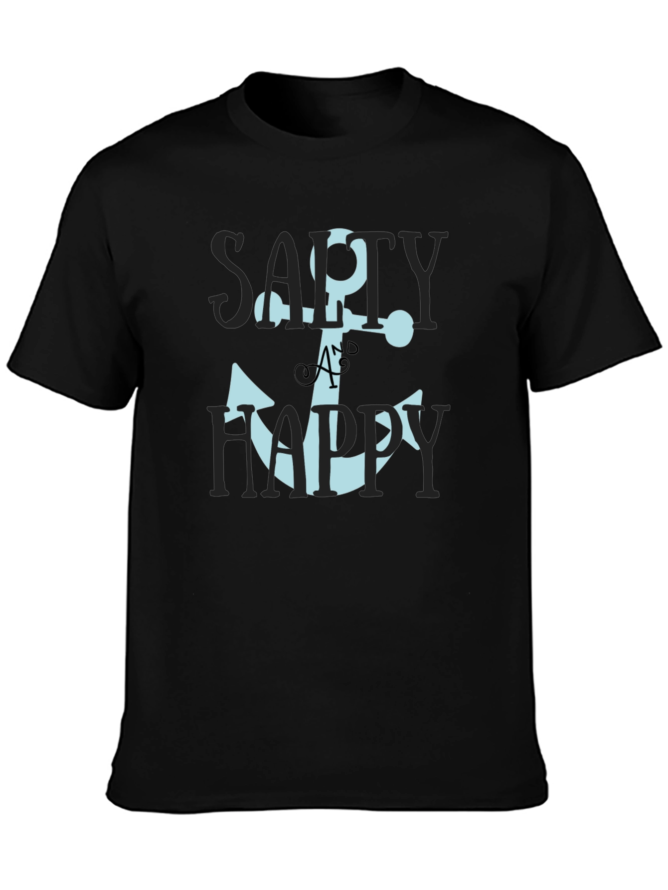 Salty & Happy Anchor Graphic Tee