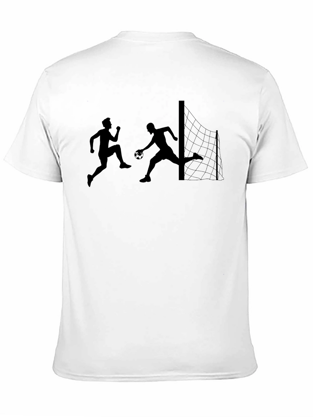 Soccer Silhouette Graphic T-Shirt - Black