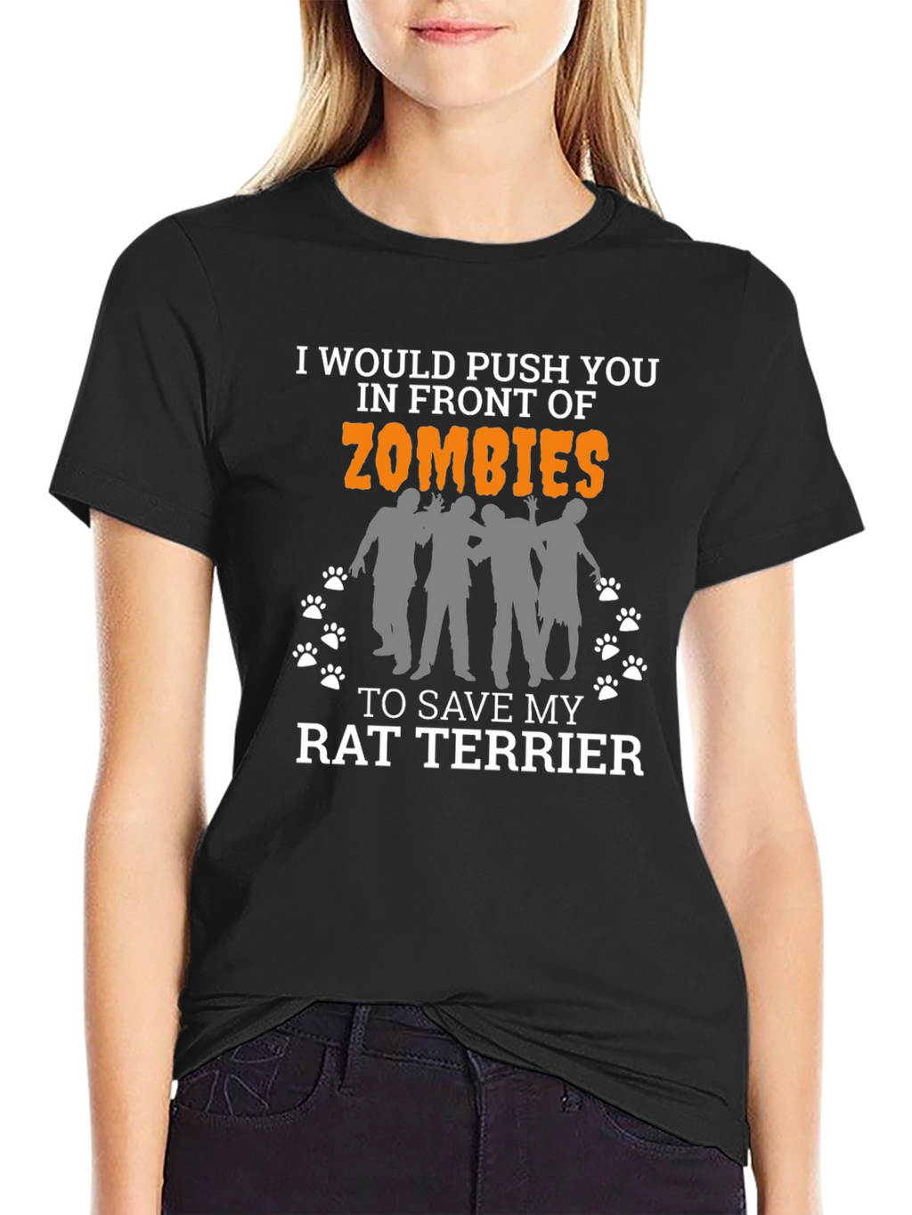 Rat Terrier Zombie T-Shirt - Funny Dog Lover Tee