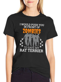 Rat Terrier Zombie T-Shirt - Funny Dog Lover Tee