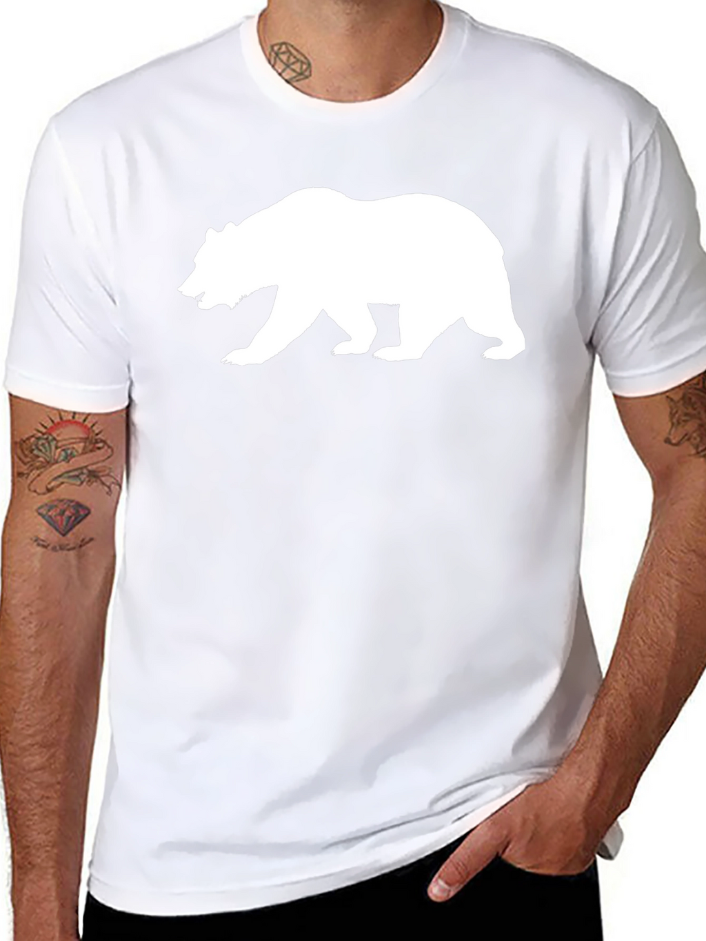 Bear Silhouette Black T-Shirt