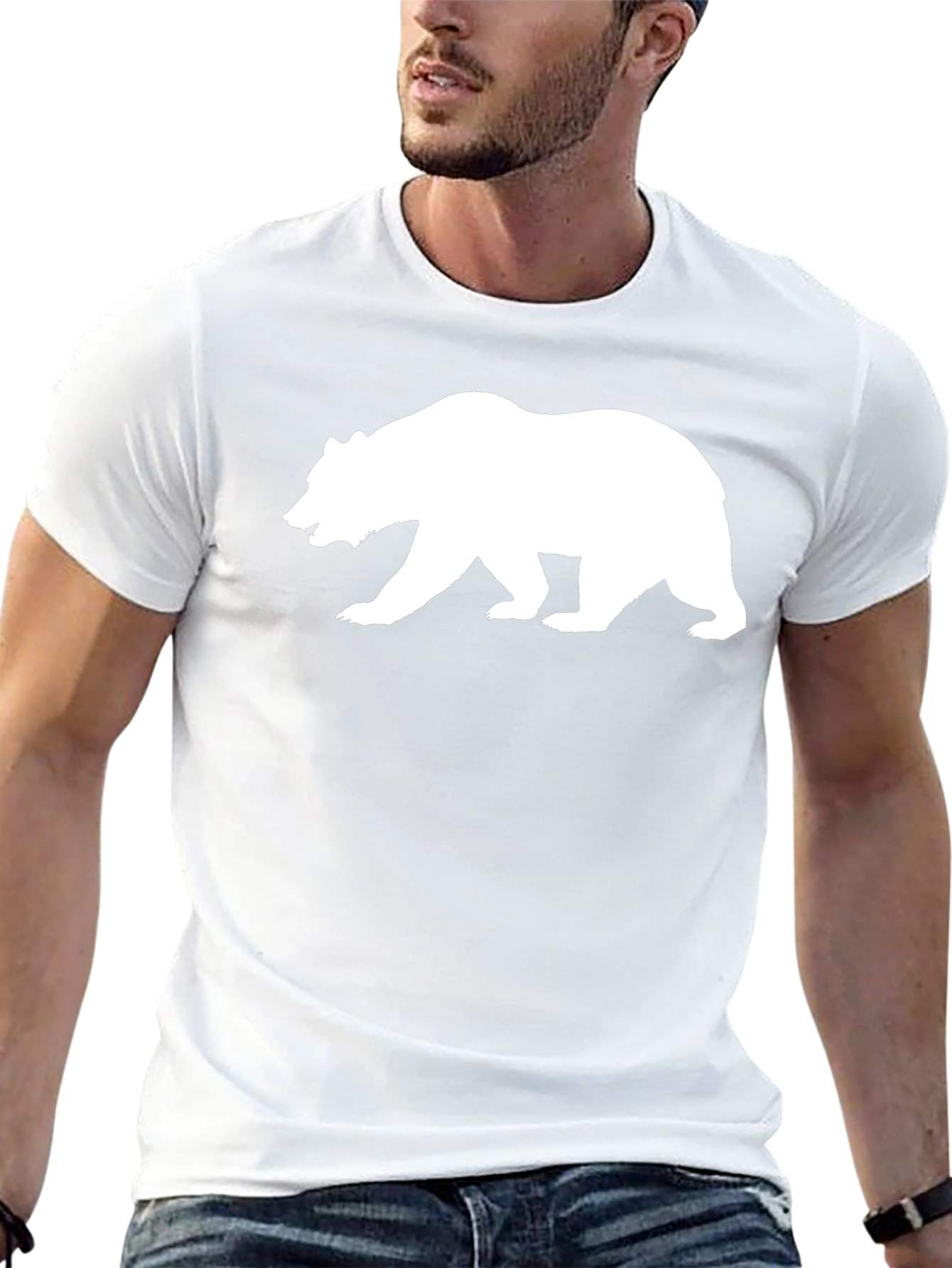 Bear Silhouette Black T-Shirt