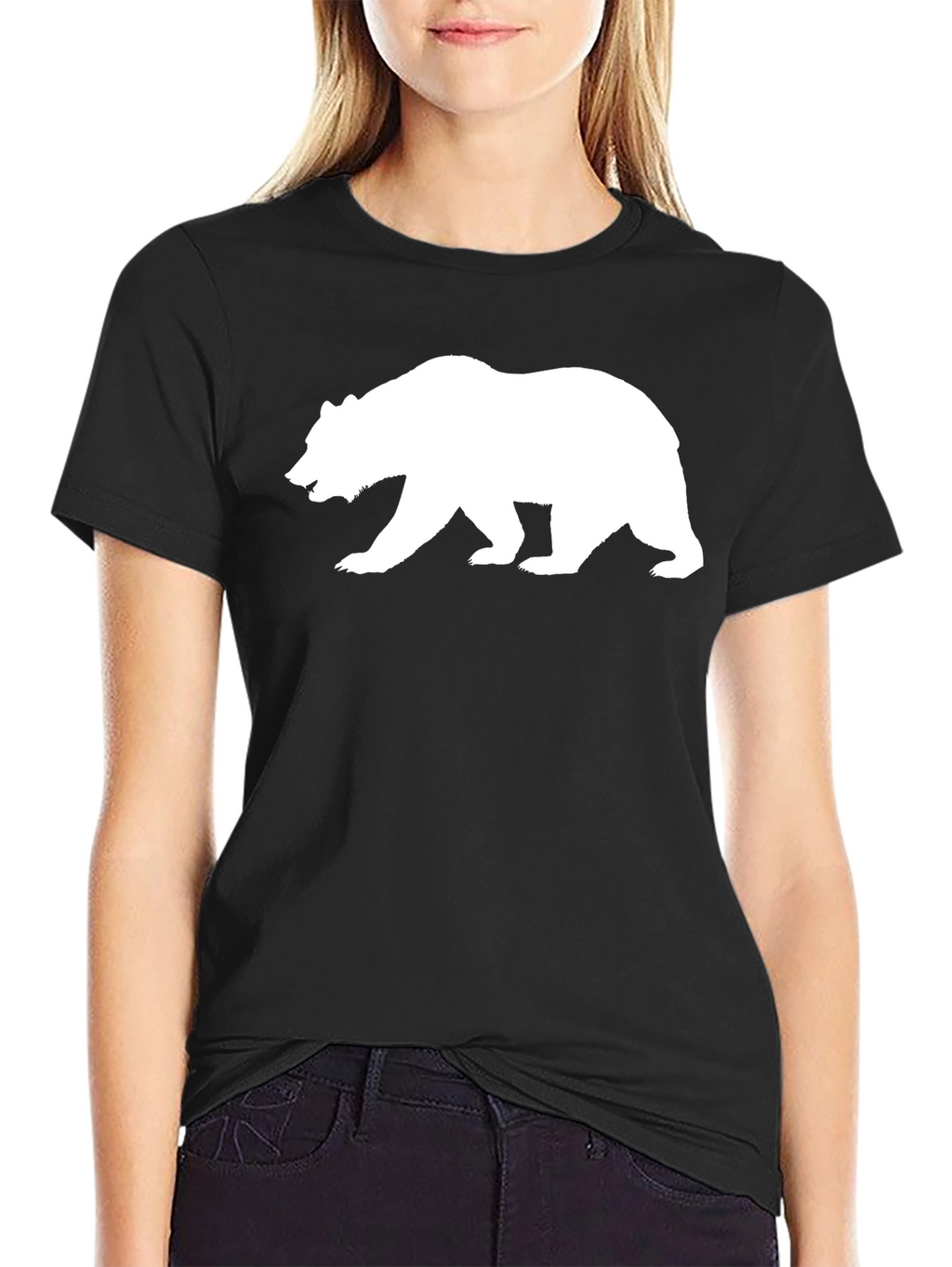 Bear Silhouette Black T-Shirt