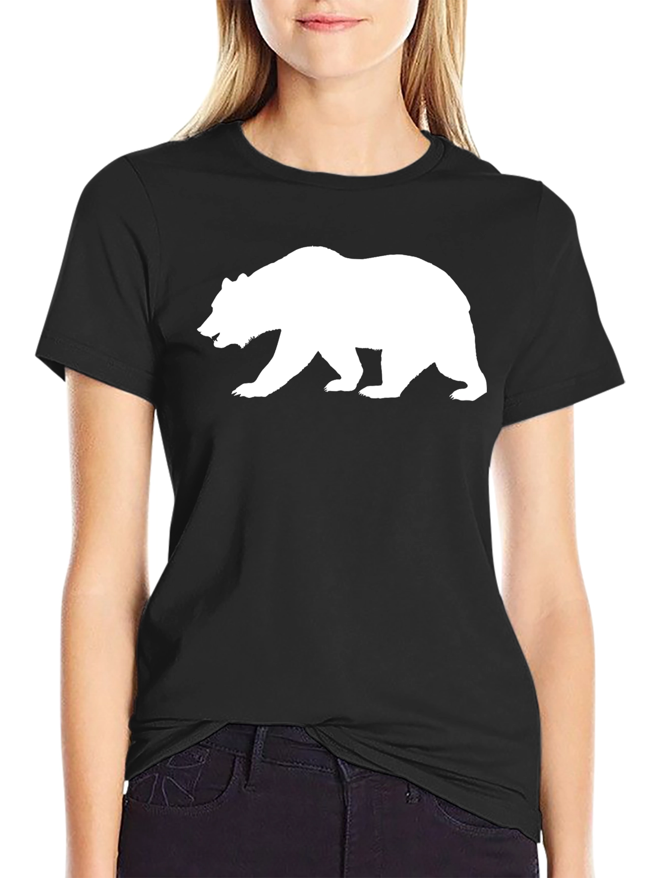 Bear Silhouette Black T-Shirt