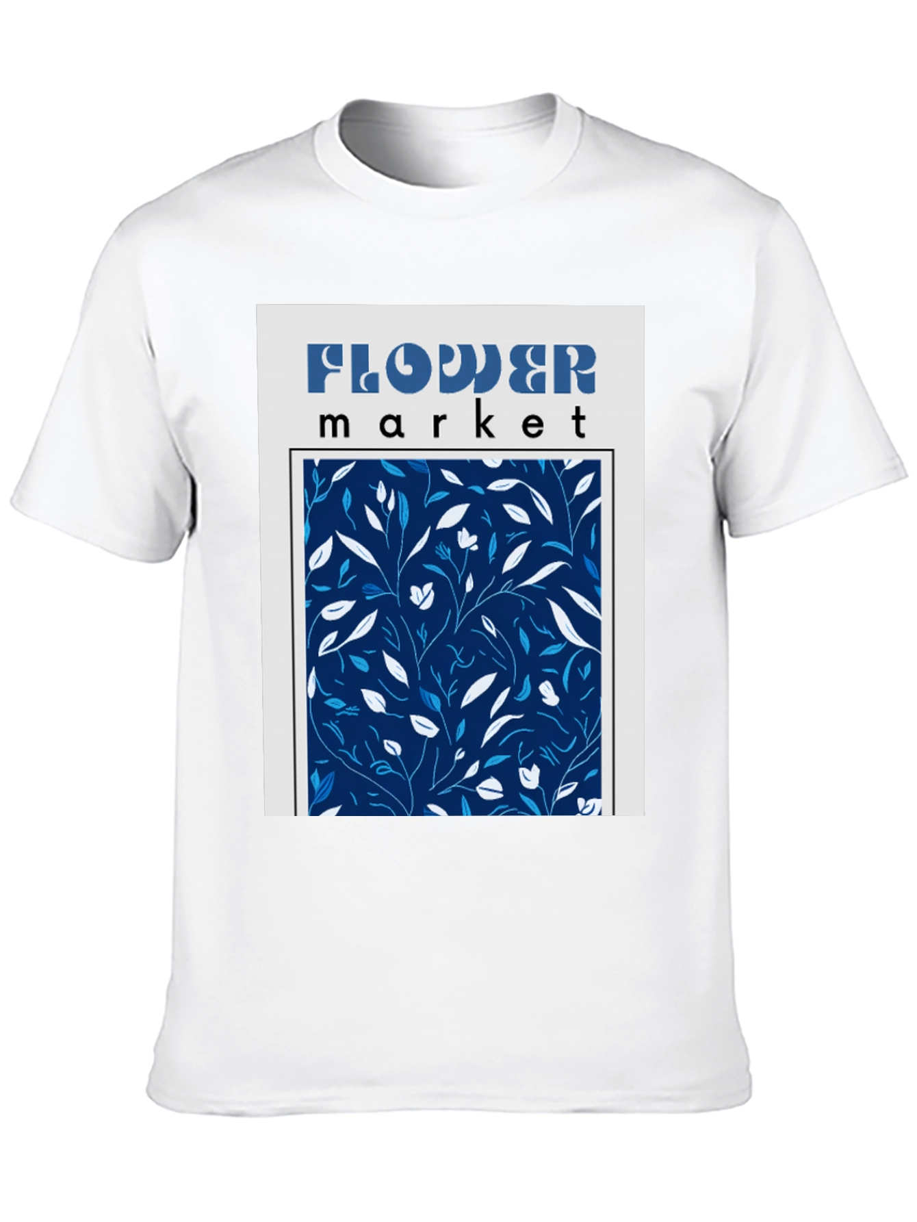 Flower Market Graphic Print Black T-Shirt