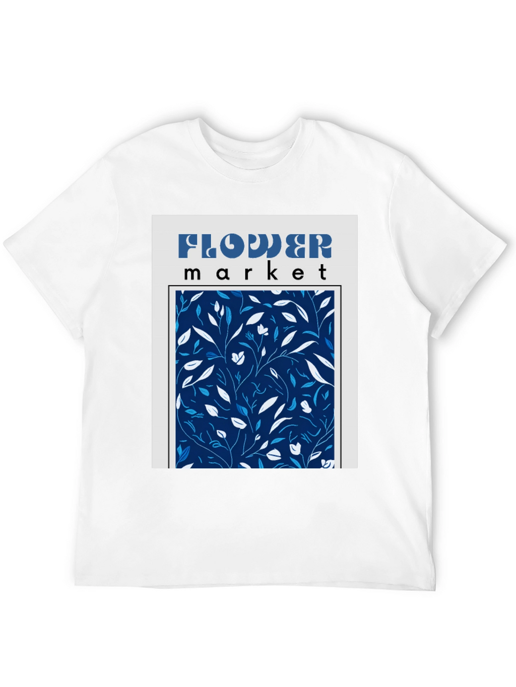 Flower Market Graphic Print Black T-Shirt
