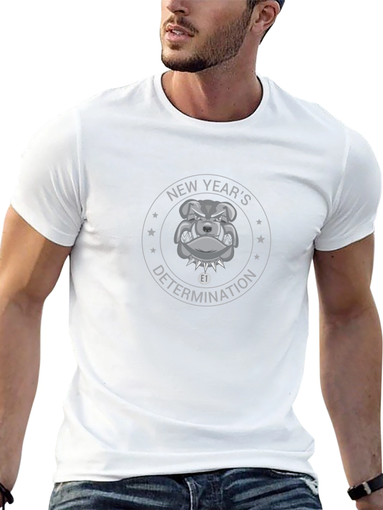 New Years Bulldog Graphic T-Shirt