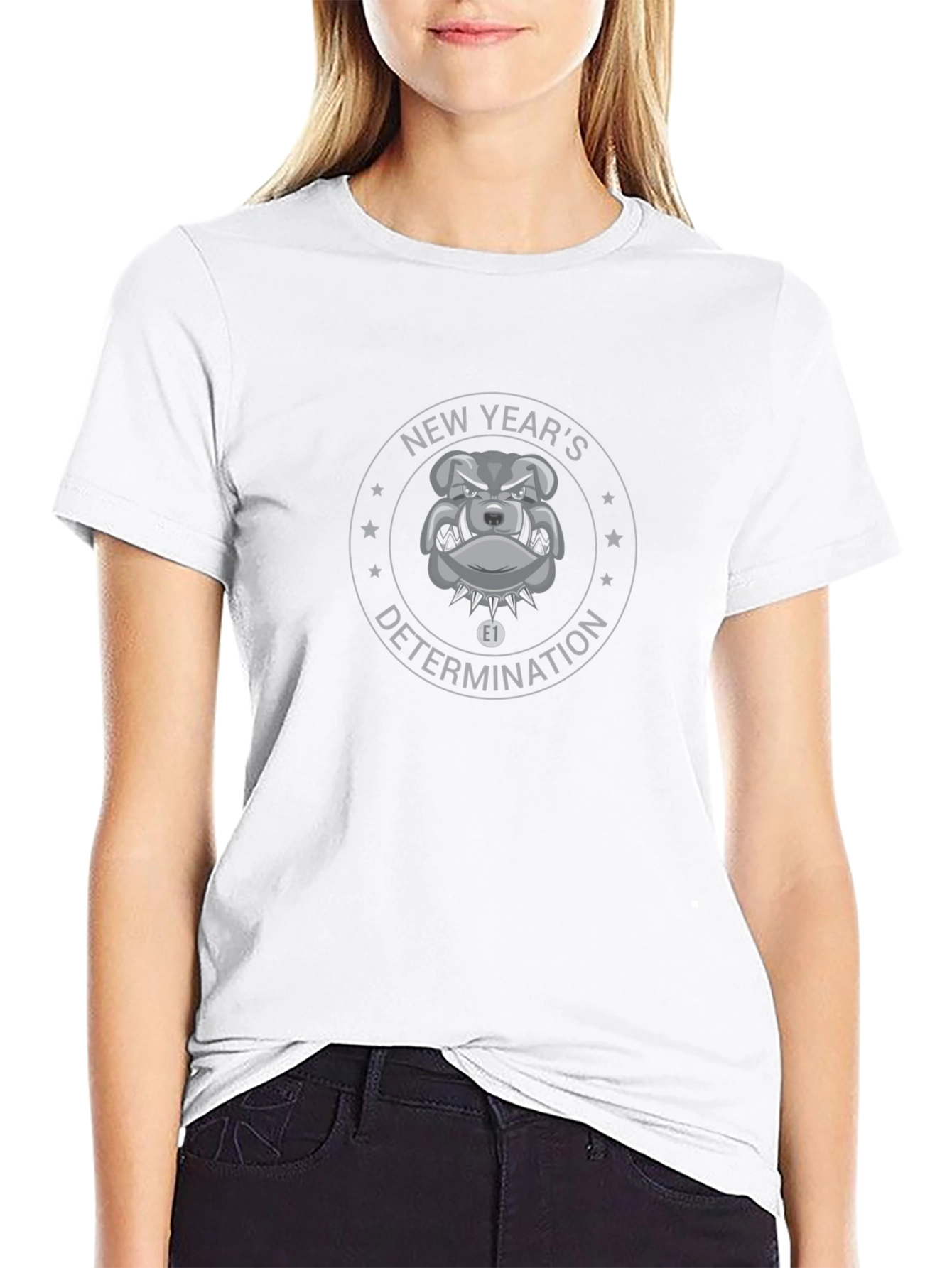 New Years Bulldog Graphic T-Shirt